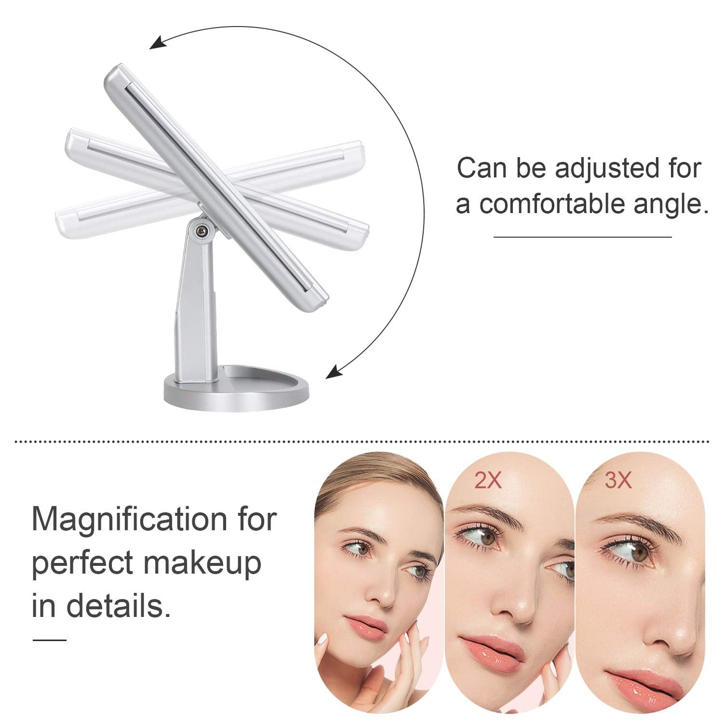 Espelho Iluminado Ampliação 1X 2X 3X – SPOT78 Elegância