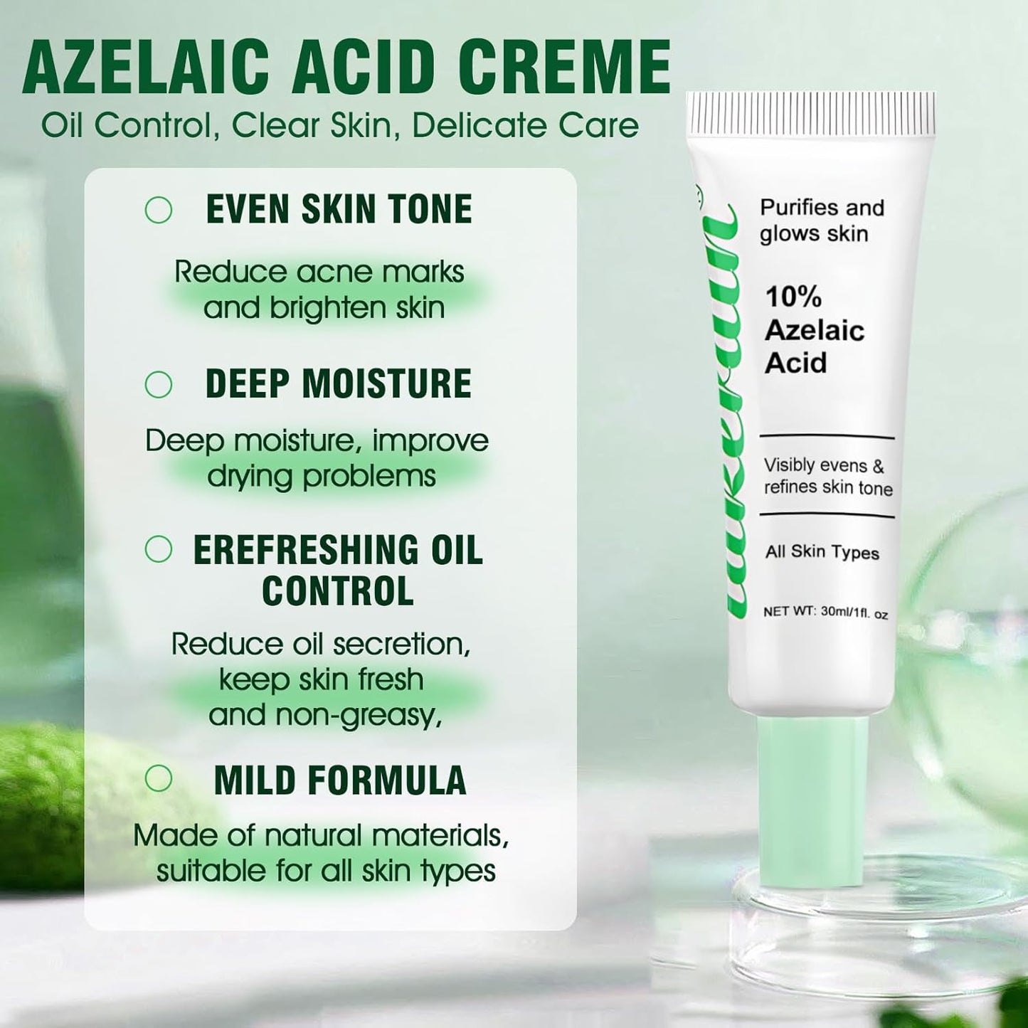Allony Creme de Ácido Azelaico, 30ml 10%