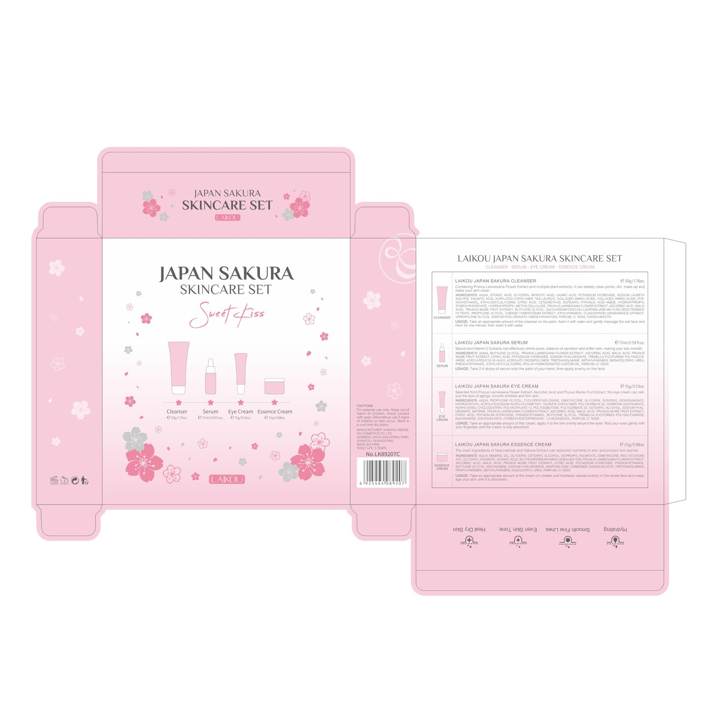 Conjunto de Cuidados com a Pele Sakura