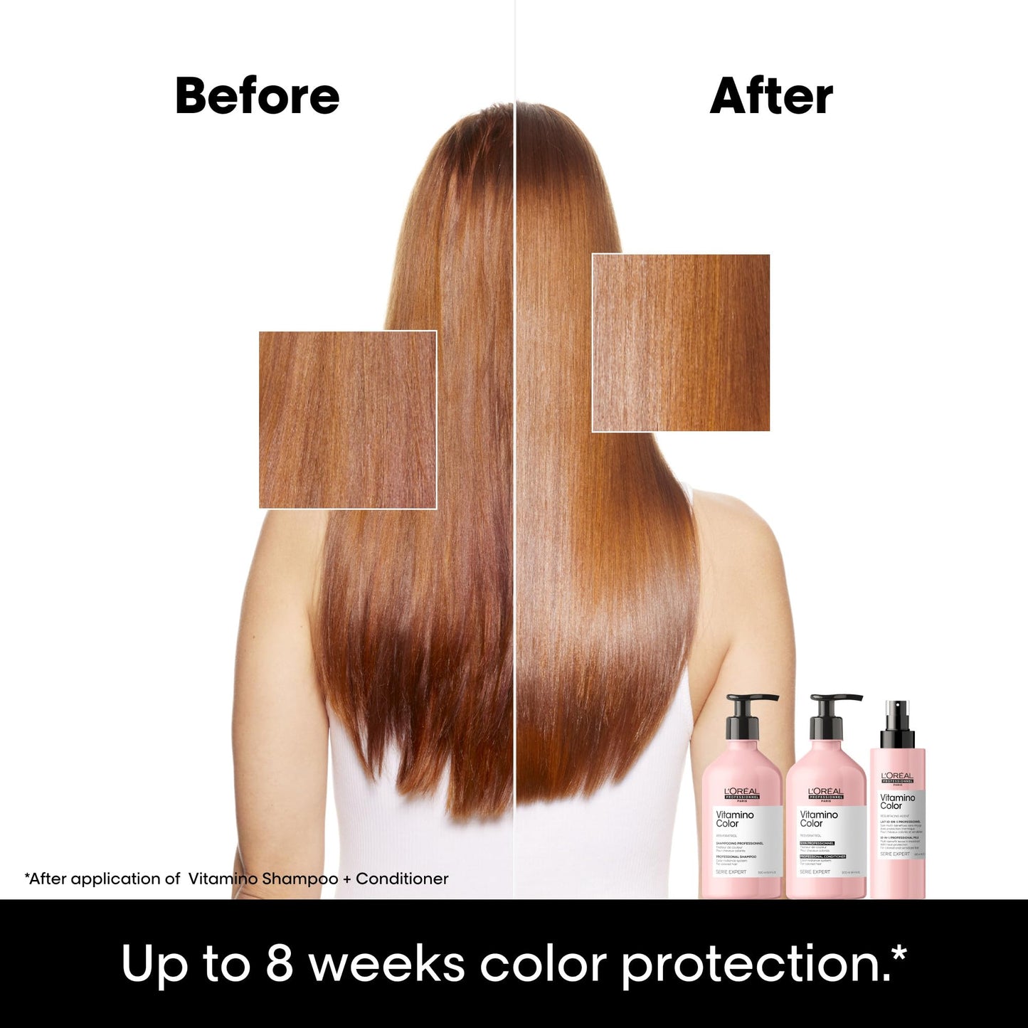 L'Oréal Professionnel, Condicionador Protetor de Cor com Resveratrol para Cabelos Tingidos, Vitamin Color, 200 ml