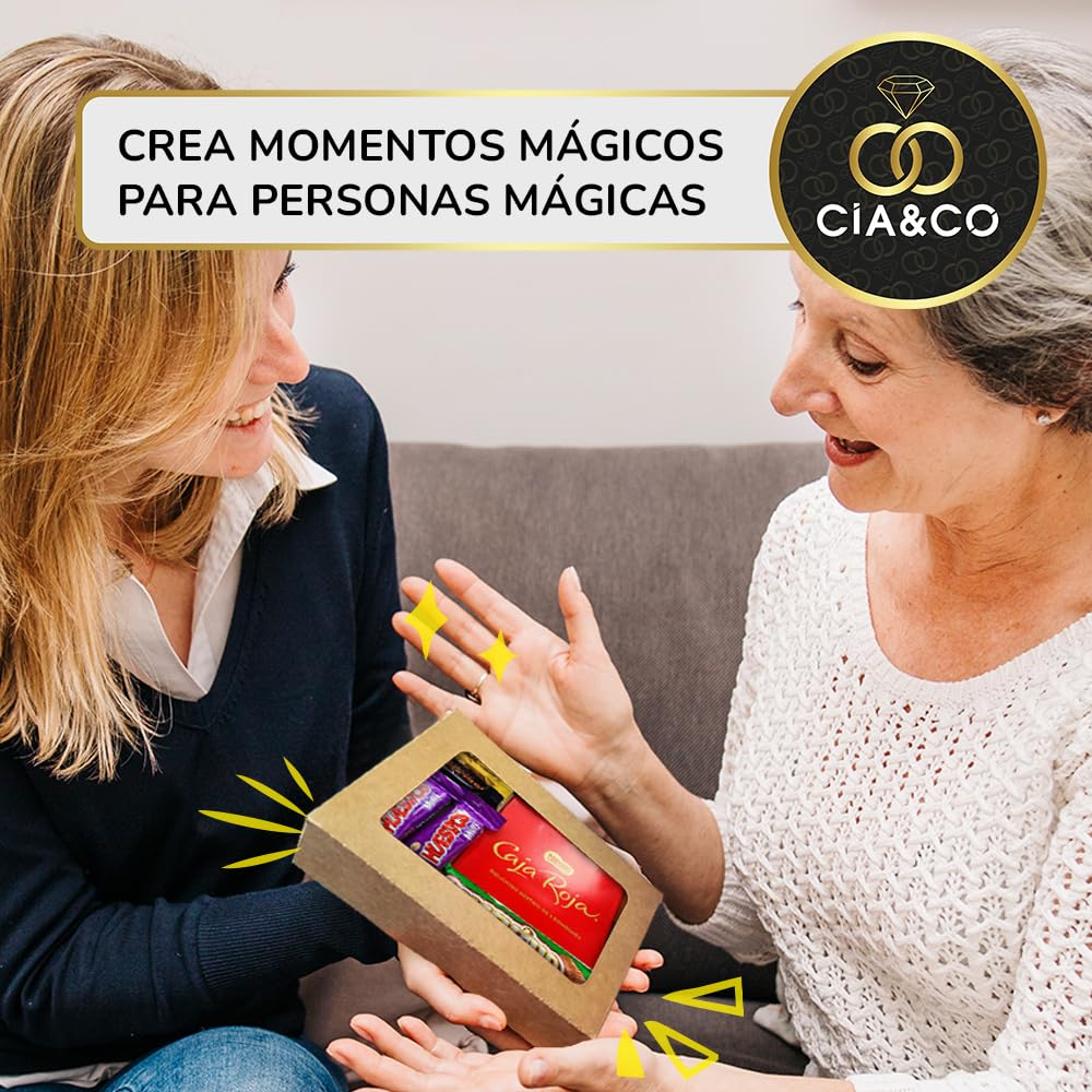 Caixa de presente original com 17 chocolates Kinder Bueno, cartões Kinder, Twix, Mars, Kit Kat, Huesitos, biscoito Lotus Biscoff e muito mais