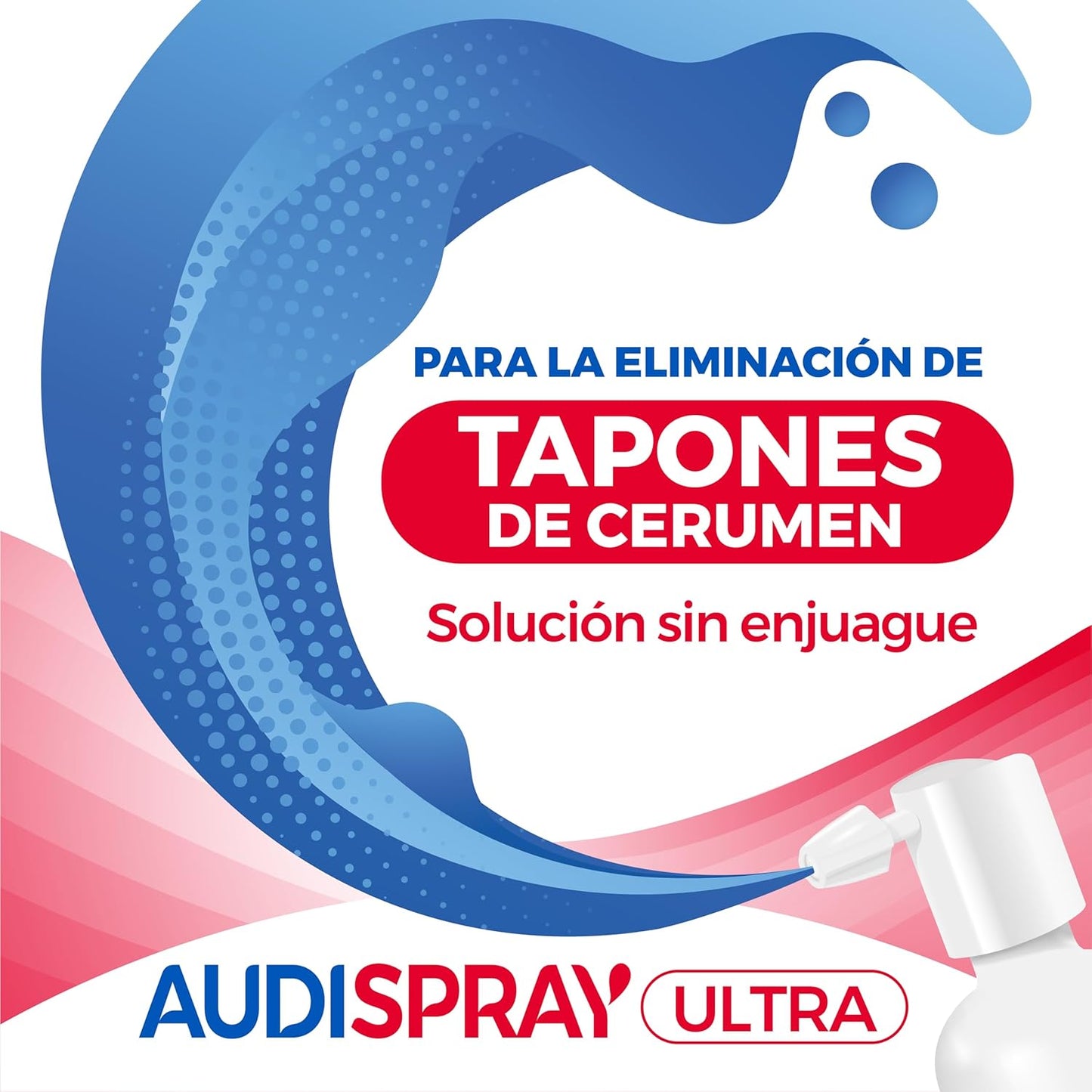 AUDISPRAY Ultra para remover e dissolver a tampa de cerume