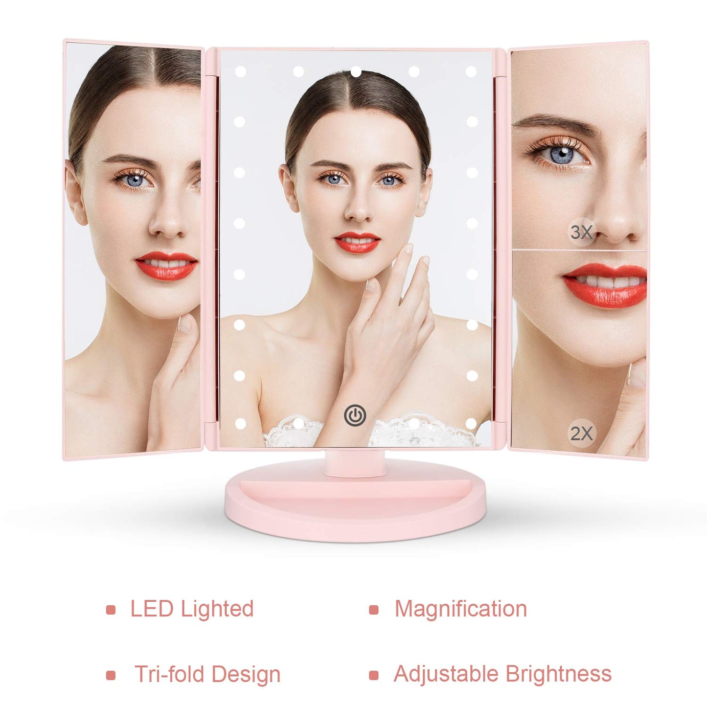 Espelho Iluminado Ampliação 1X 2X 3X – SPOT78 Elegância