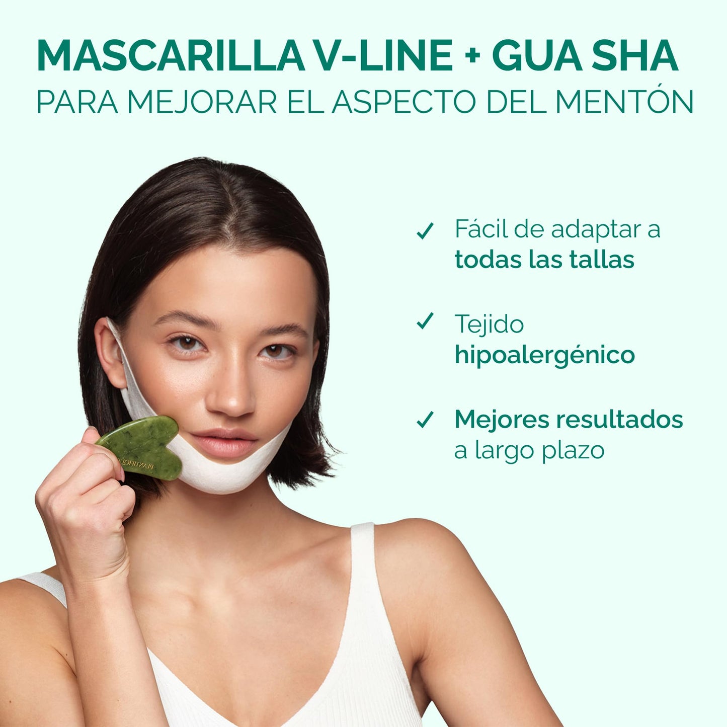 PLANTIFIQUE Máscara Facial de Colagenio com Faixa de Queixo