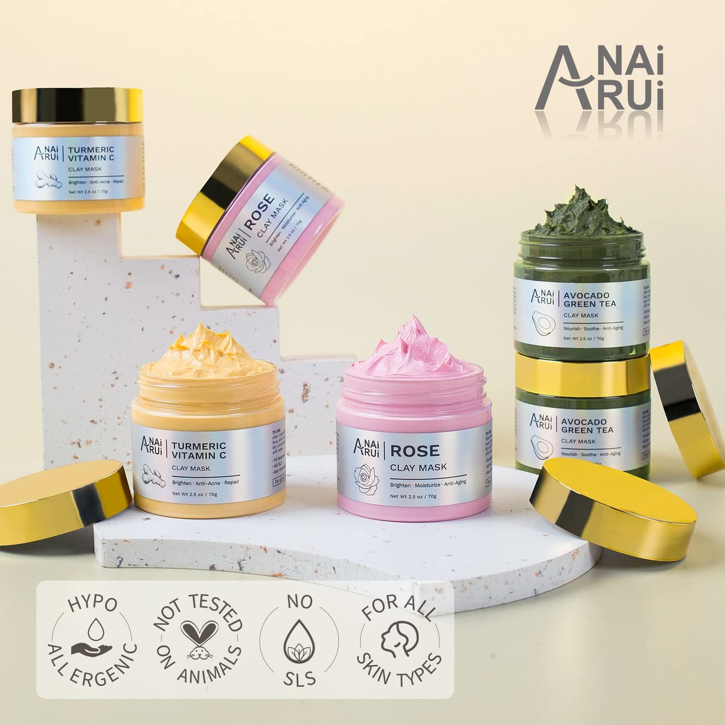 ANAiRUi Máscaras faciais purificantes para remover cravos e manchas