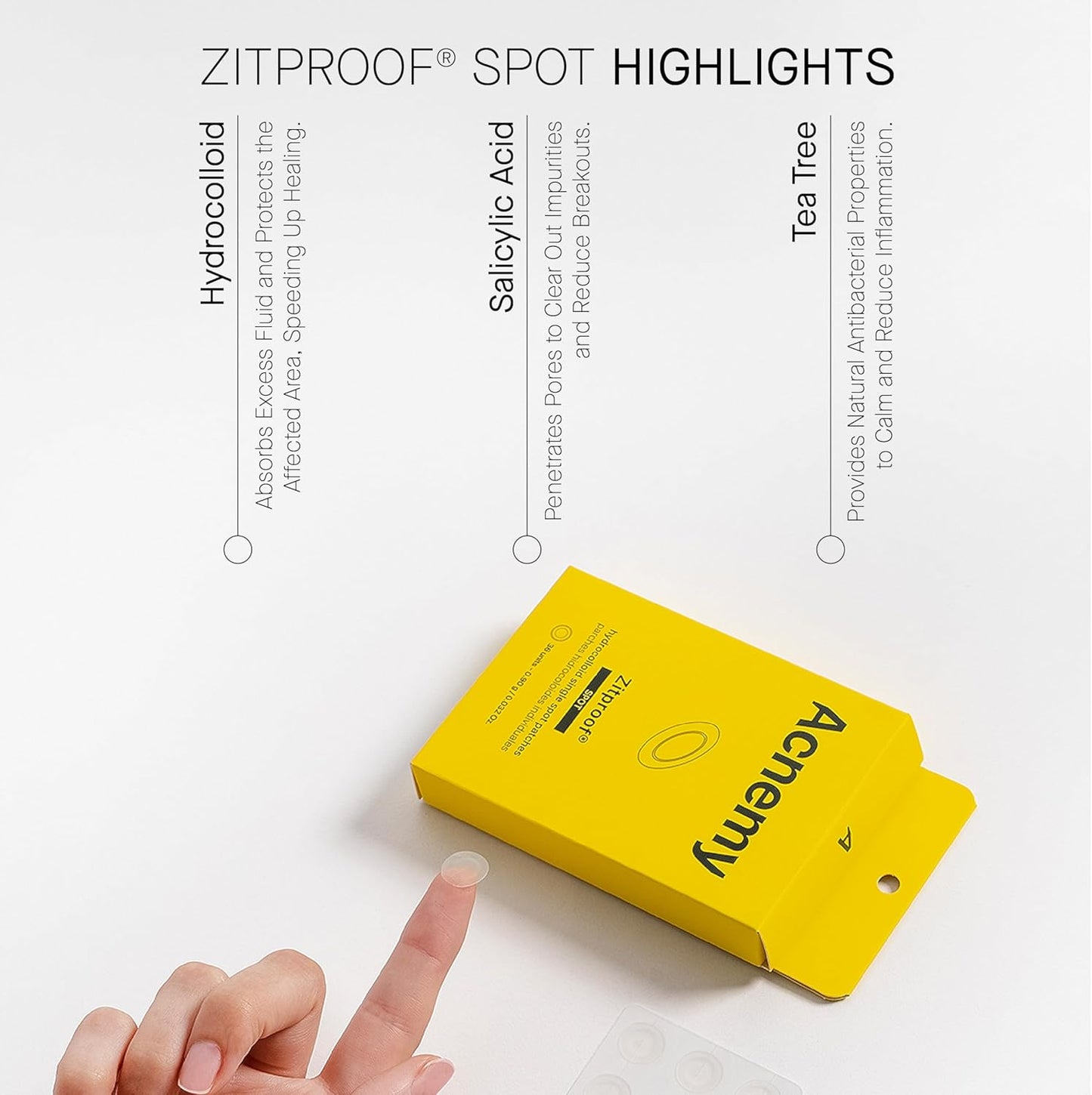 ACNEMY ZITPROOF® SPOT - Adesivos hidrocoloides individuais