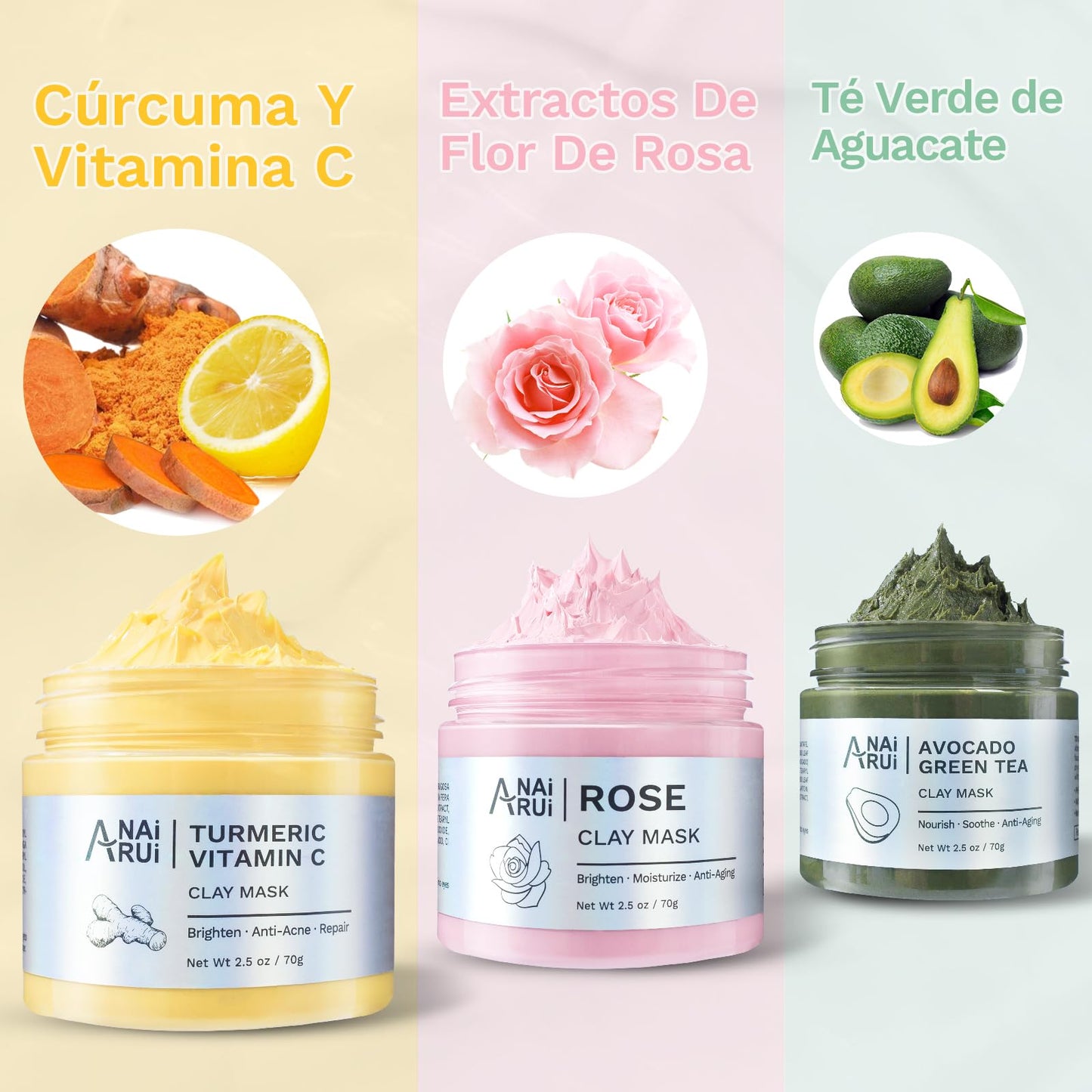 ANAiRUi Máscaras faciais purificantes para remover cravos e manchas