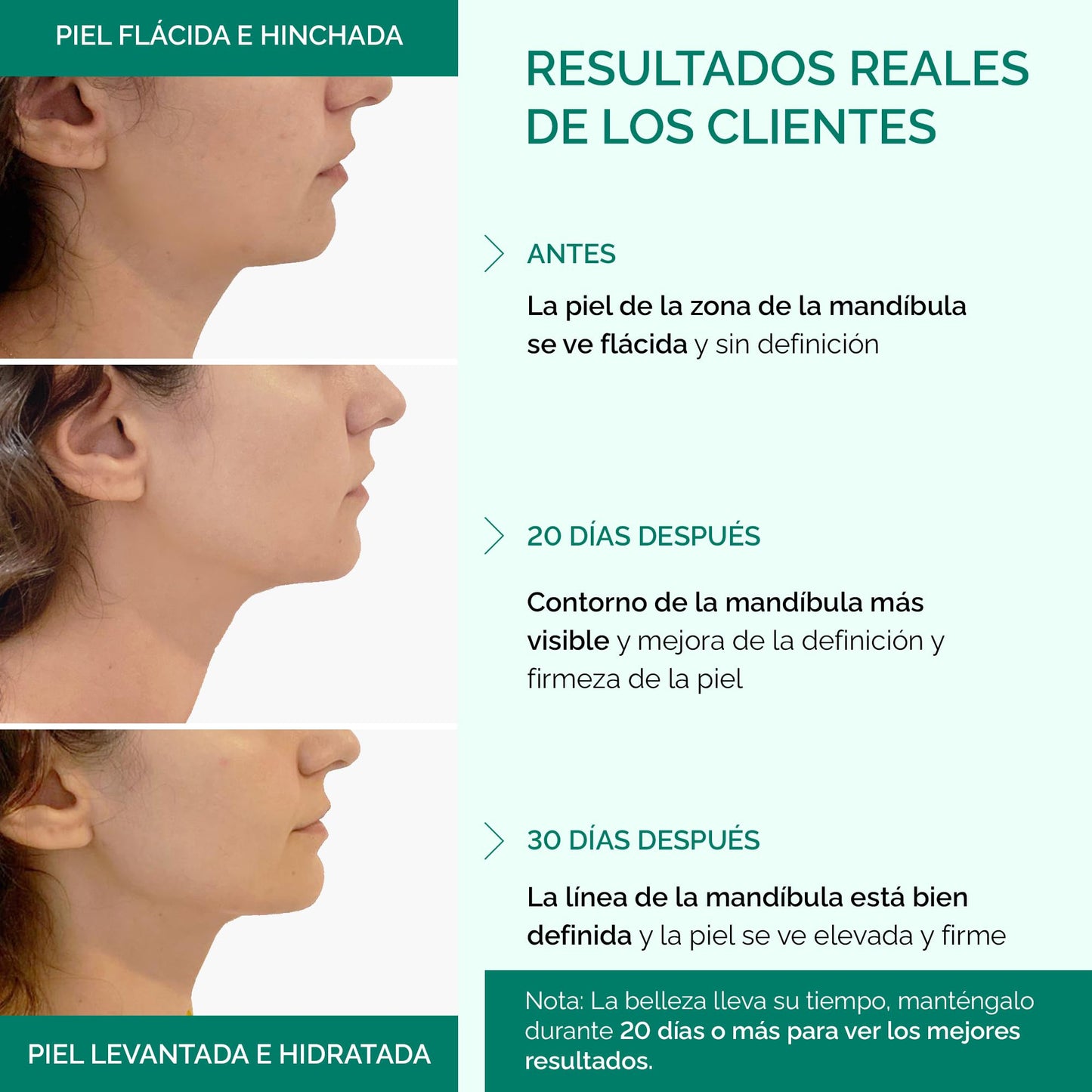 PLANTIFIQUE Máscara Facial de Colagenio com Faixa de Queixo