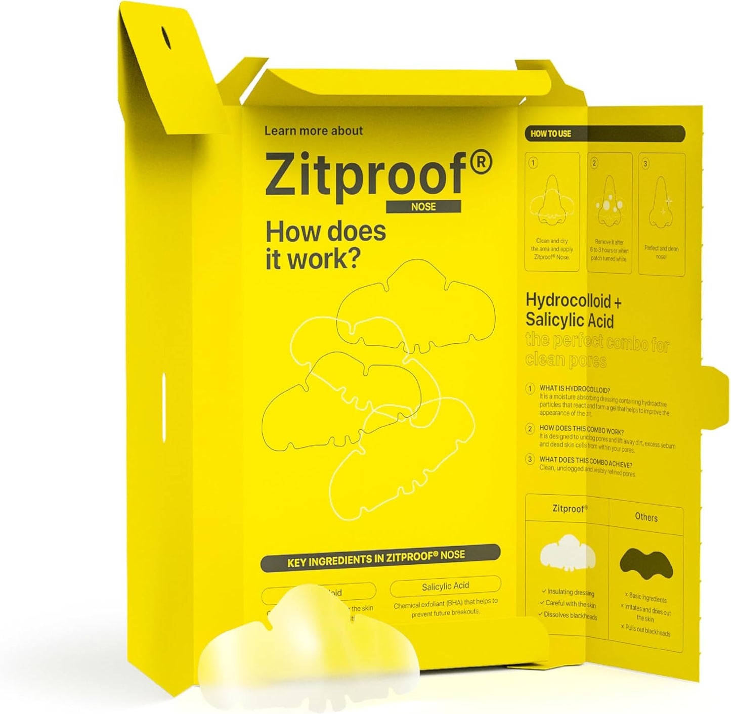 ACNEMY ZITPROOF® NOSE - Adesivos hidrocoloides para nariz