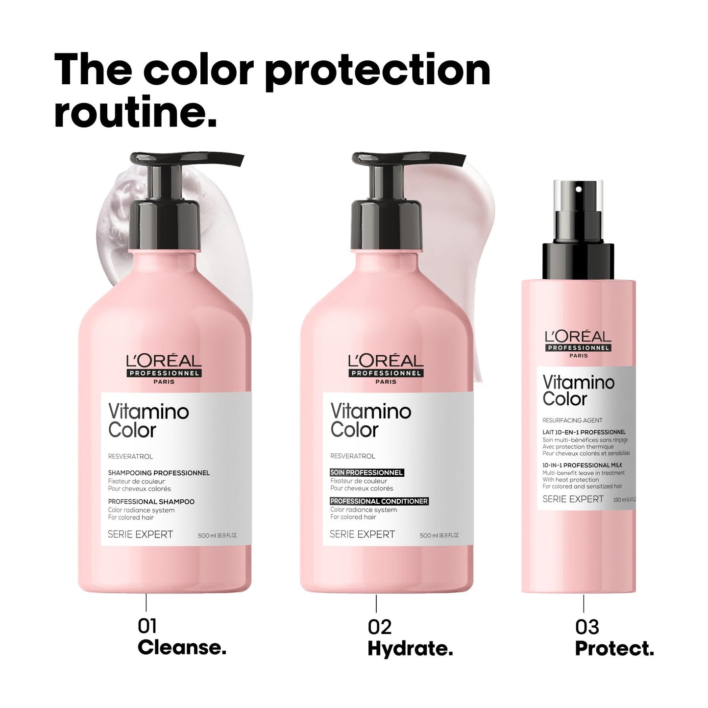 L'Oréal Professionnel, Condicionador Protetor de Cor com Resveratrol para Cabelos Tingidos, Vitamin Color, 200 ml