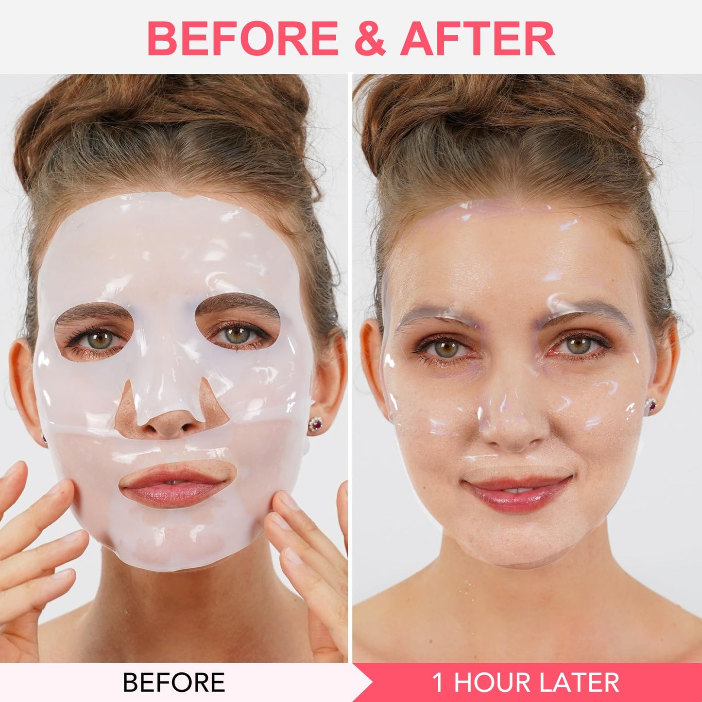 BIO COLLAGEN Máscara facial de 4 peças, máscara de hidratação profunda com biocolagenio