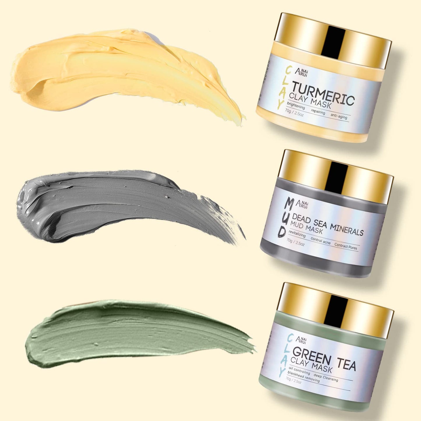ANAiRUi Máscaras faciais purificantes para remover cravos e manchas