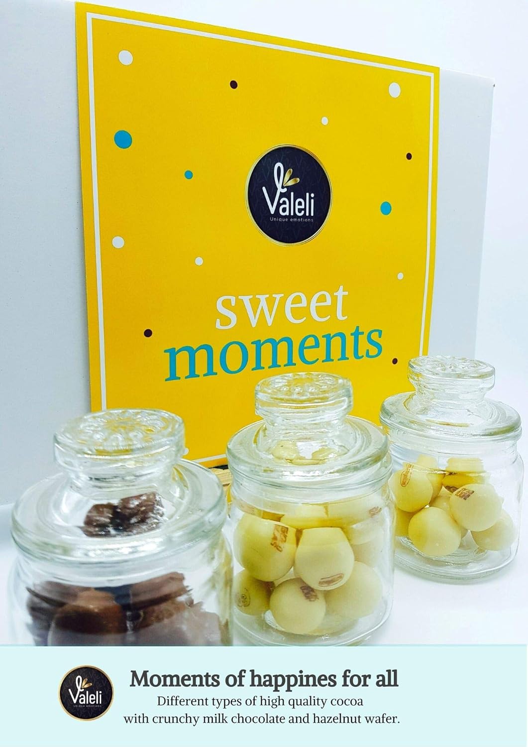 Valeli, Cesta de chocolates, doces e bombons, caixa presente original