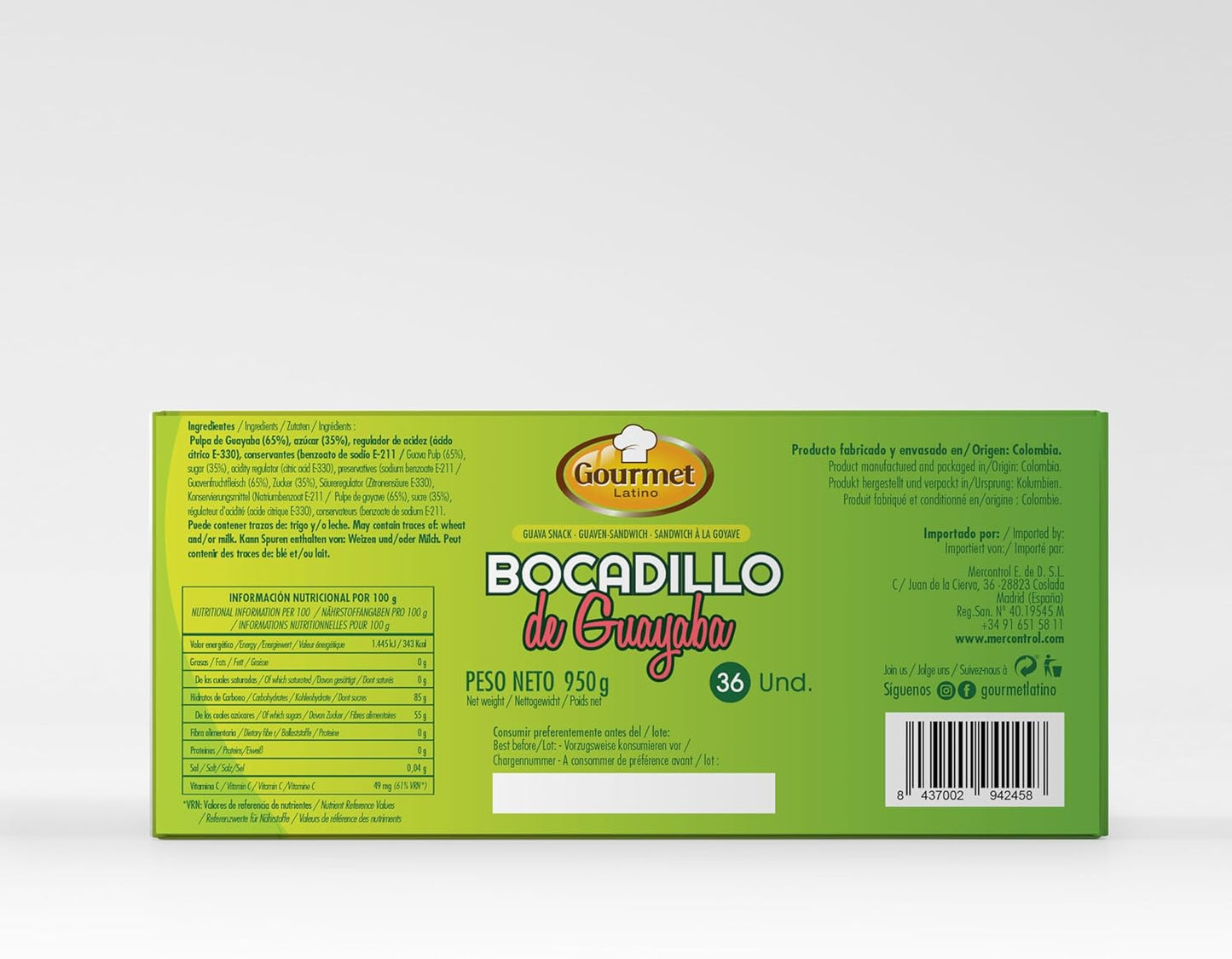 Bocadillo de Goiaba Gourmet com Alto Teor de Vitamina C - 36 un
