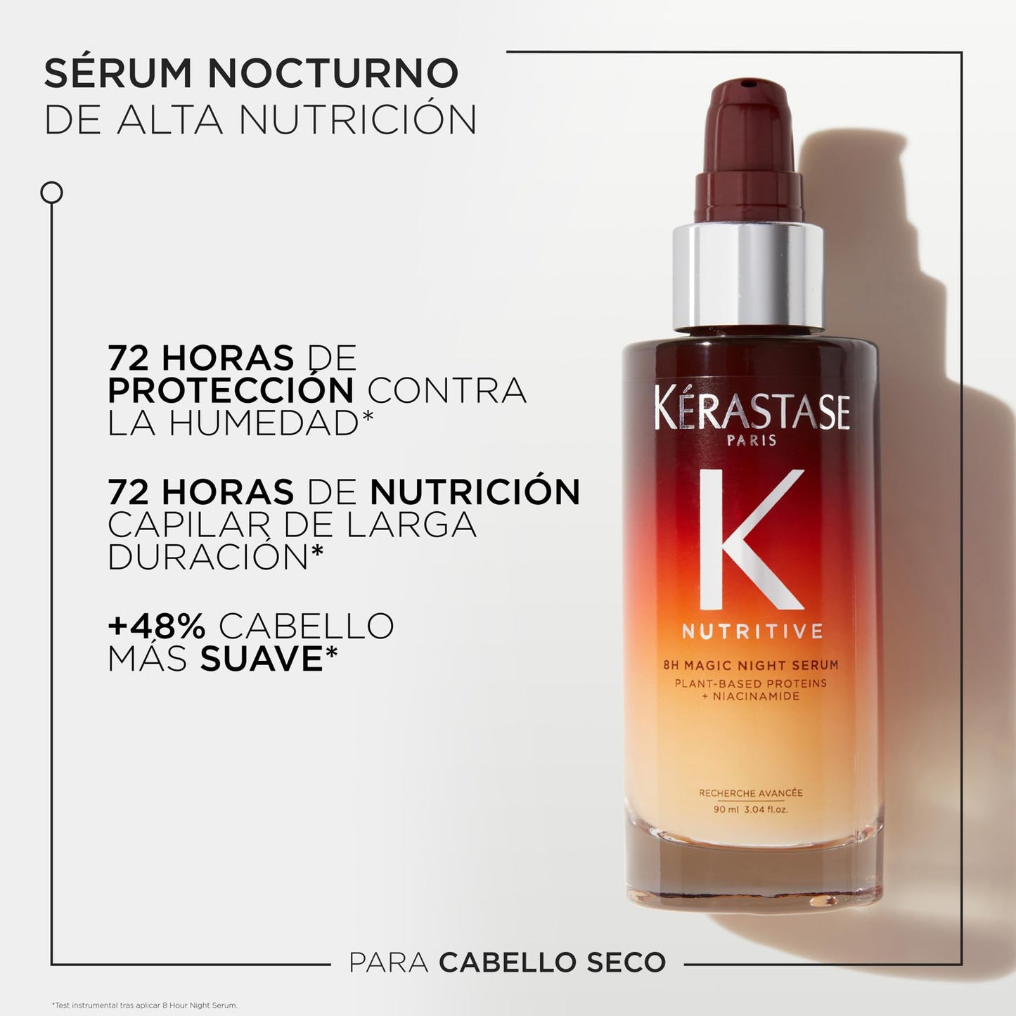 Kérastase Nutritive, Sérum Reparador de Noite, Para Cabelo seco, 90 ml