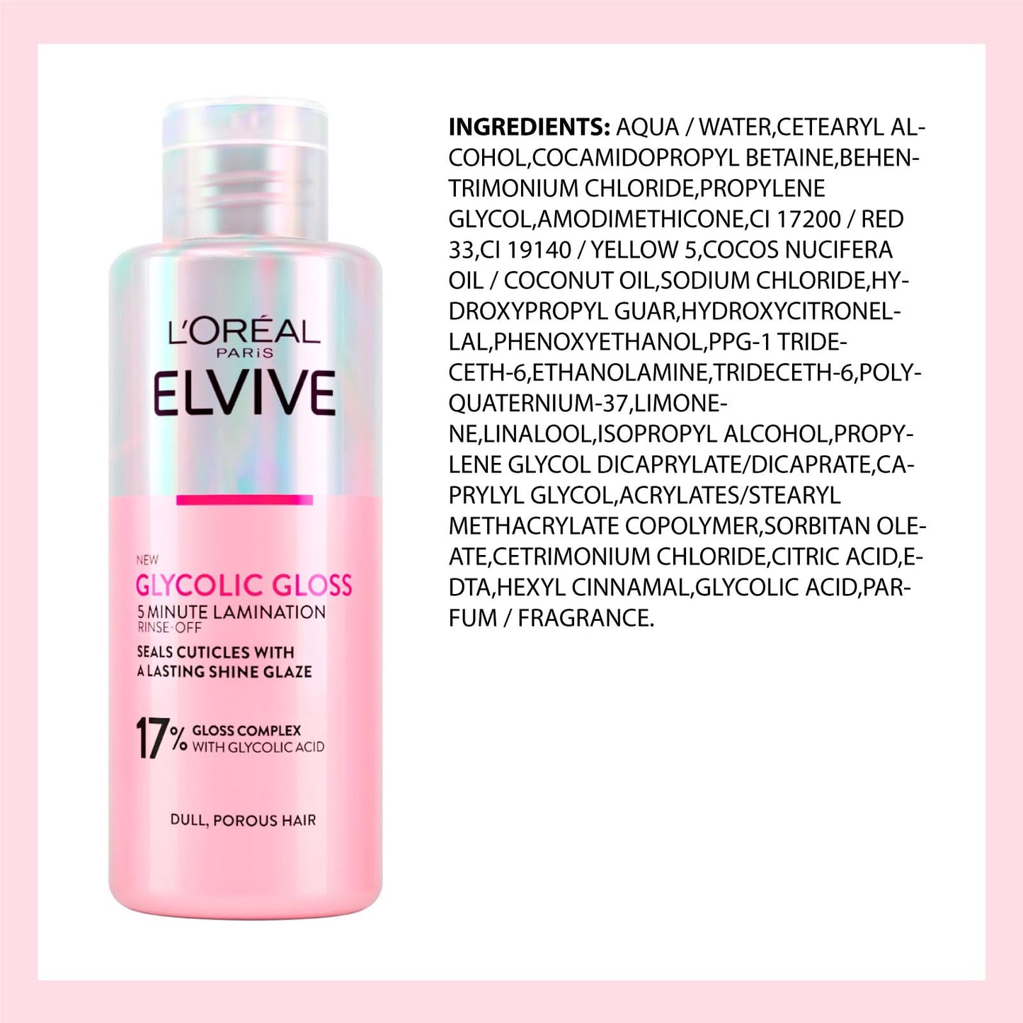 L'Oréal Paris Elvive Kit para Cabelos Opacos e Porosos Brilho Intenso e Duradouro - 3 produtos