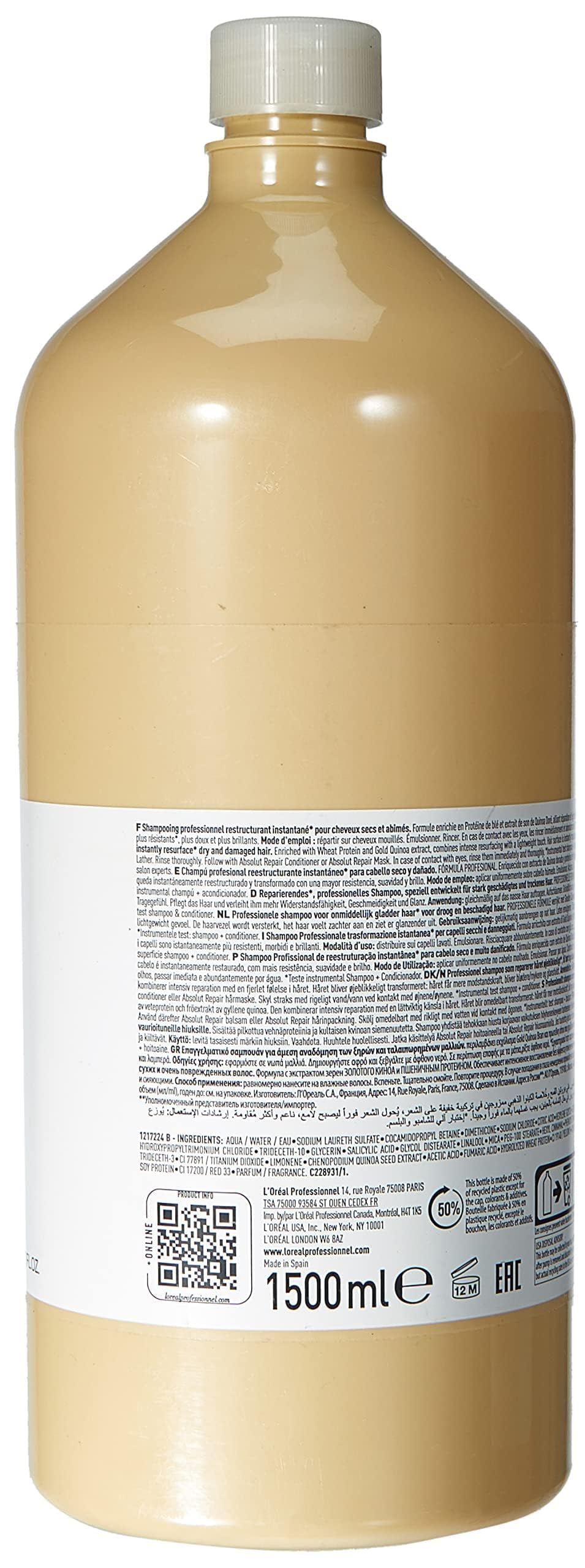 LOREAL EXPERT ABSOLUT REPAIR SHAMPOO 1500ML