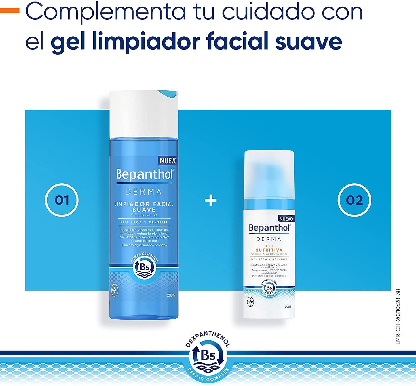 Bepanthol Derma Repair Creme Hidratante Facial Diurno, Peeling Muito Seco e Sensível, 50 Mililitros