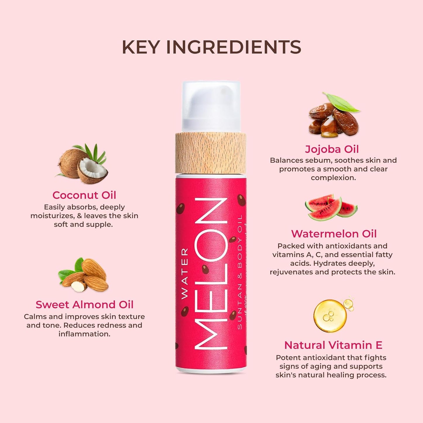 COCOSOLIS Watermelon - Óleo bronzeador orgânico com vitamina E 100ml