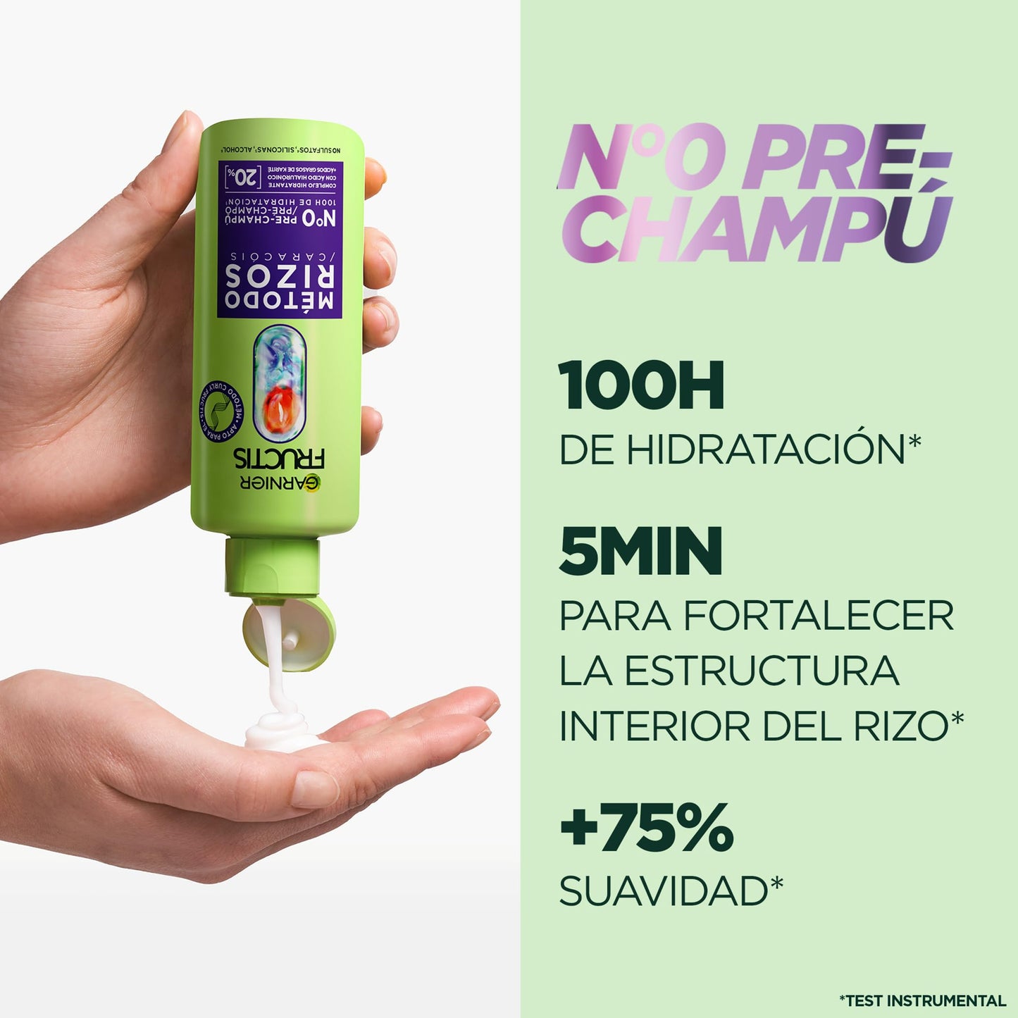 Garnier Fructis Método de caracóis com tratamento pré champô, champô, spray e máscara, fórmula vegana, 2 x 200 ml + 150 ml + 370 ml