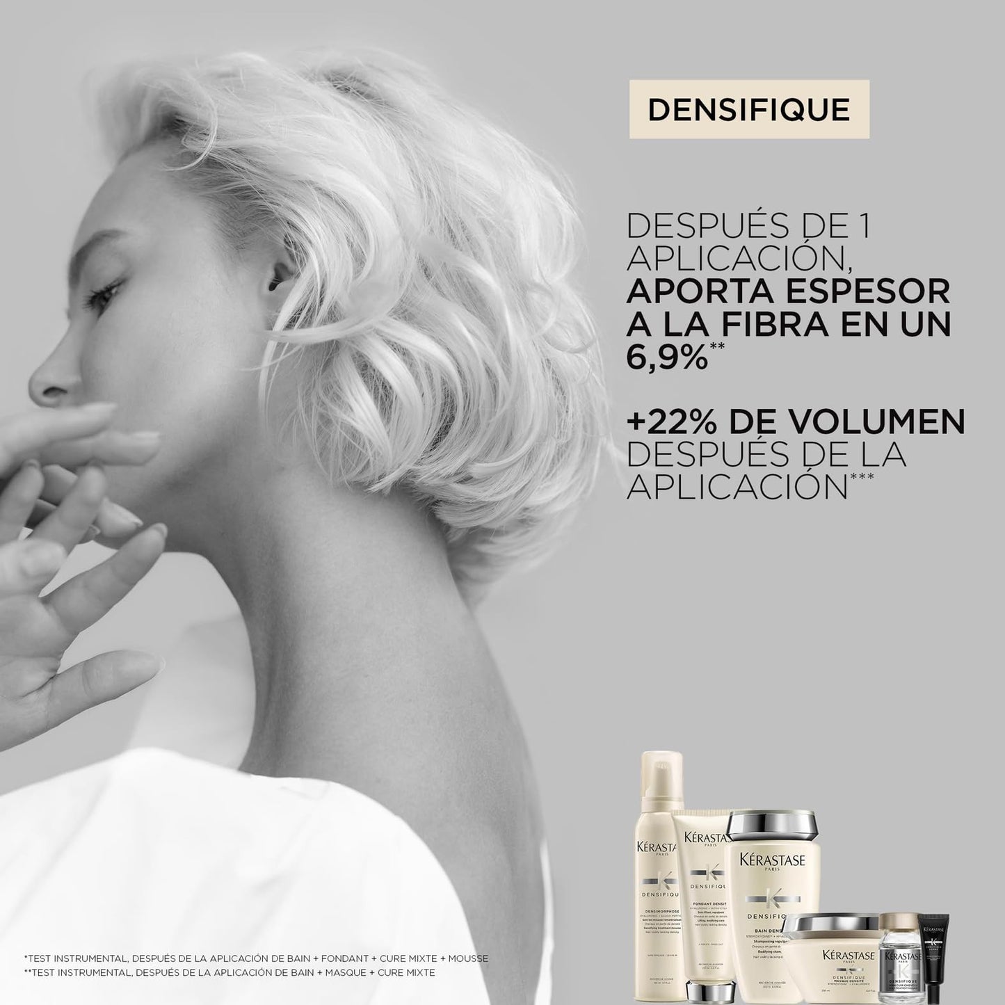 Kérastase Densifique, Tratamento Intenso, Hidratante e Densificante para Cabelos Finos, 100 ml