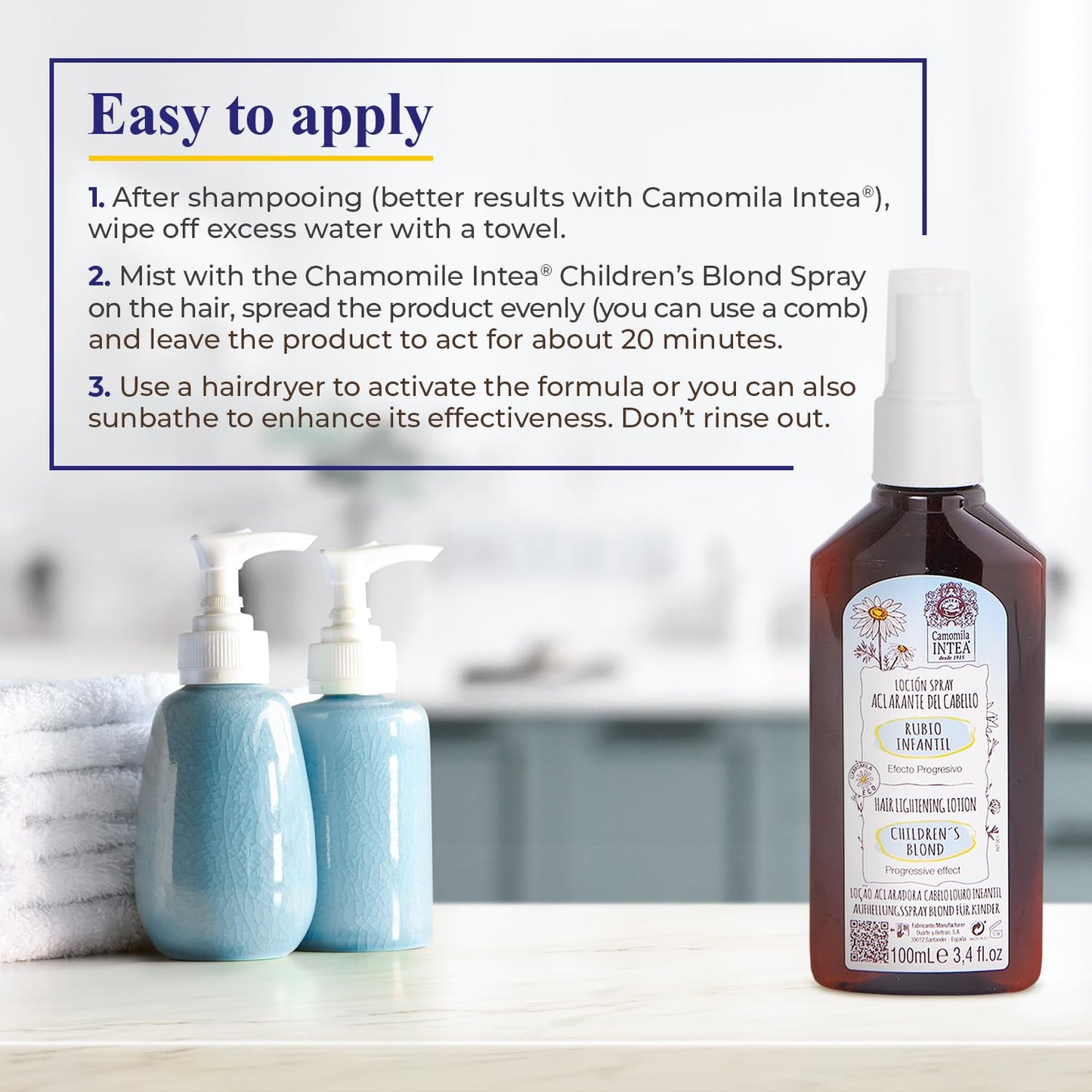 Camomila Intea - Loção clareadora capilar infantil - Loiro - 100 ML