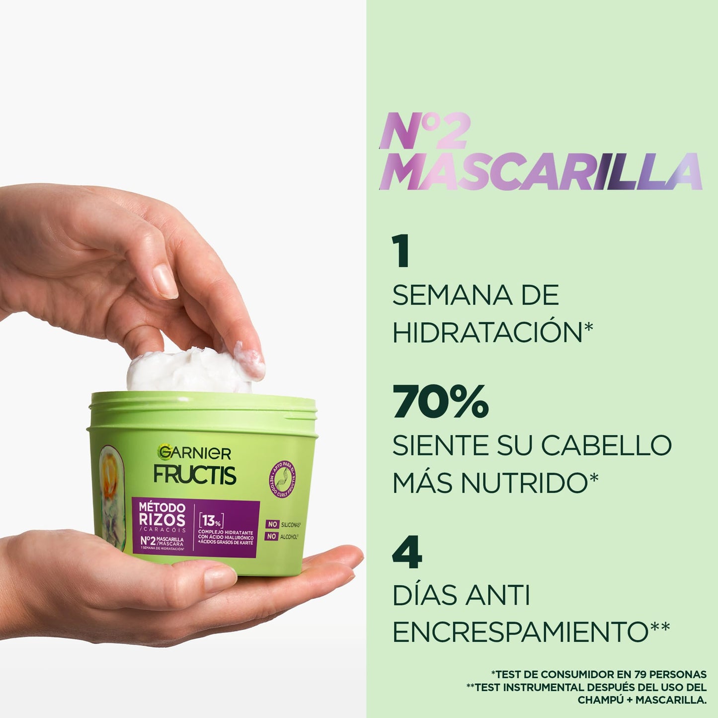 Garnier Fructis Método de caracóis com tratamento pré champô, champô, spray e máscara, fórmula vegana, 2 x 200 ml + 150 ml + 370 ml