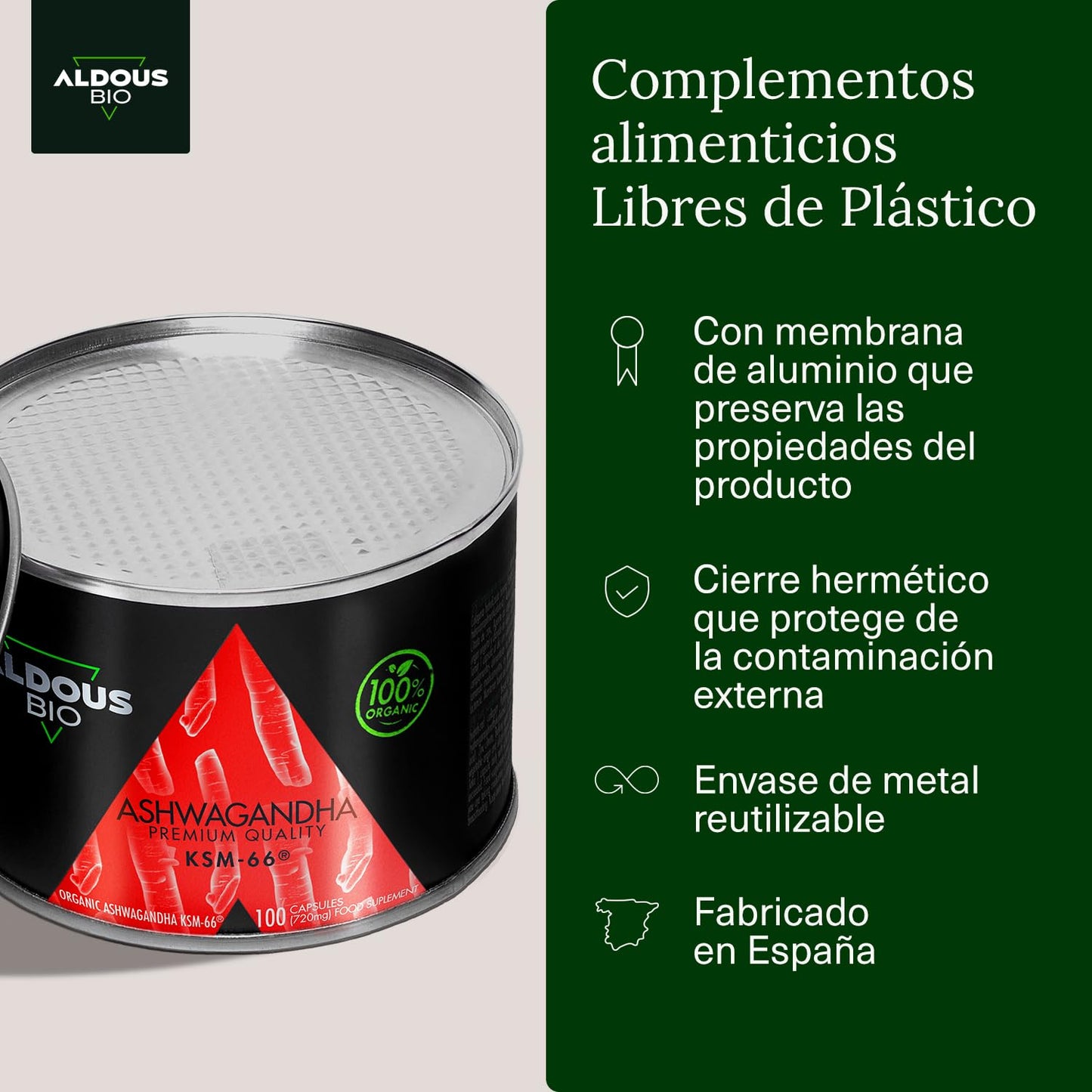 Suplemento de Ashwagandha com pimenta preta