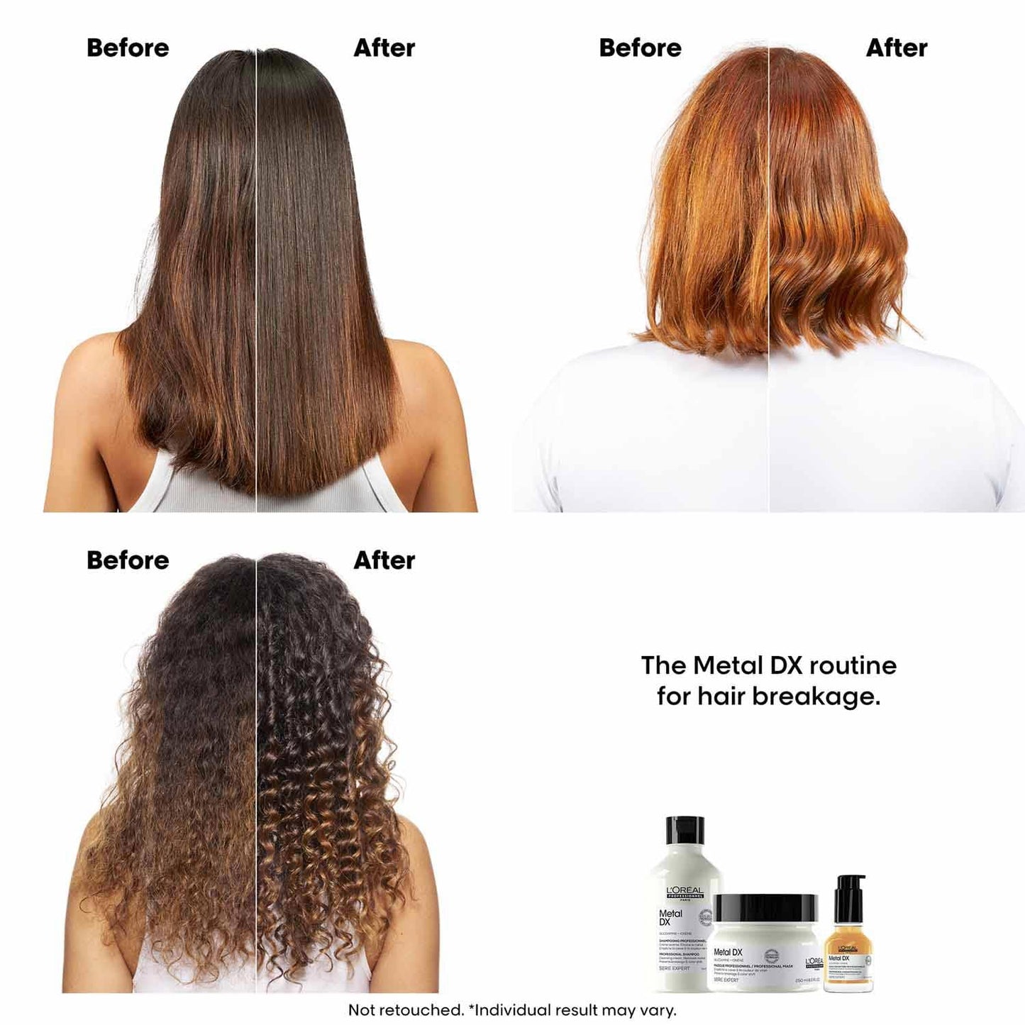 L'Oréal Professionnel Óleo concentrado para todos os tipos de cabelo, anti-fricção, proteção contra o calor e brilho sedoso, série especialista, metal DX Oil, 50 ml