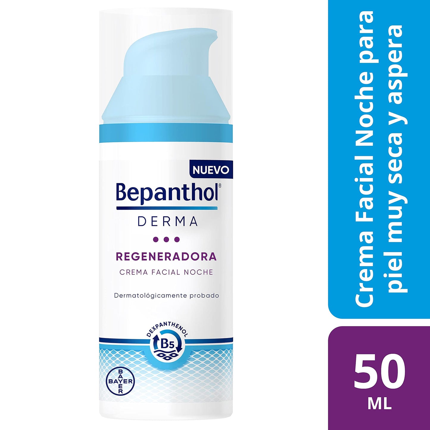 Bepanthol Derma Repair Creme Hidratante Facial Diurno, Peeling Muito Seco e Sensível, 50 Mililitros