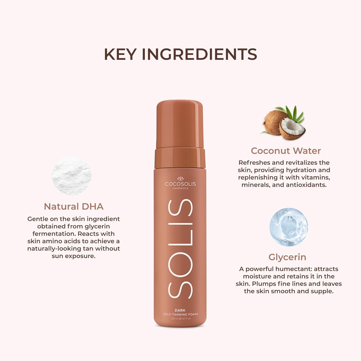 COCOSOLIS SOLIS Dark Loção autobronzeadora para rosto e corpo (200 ml)