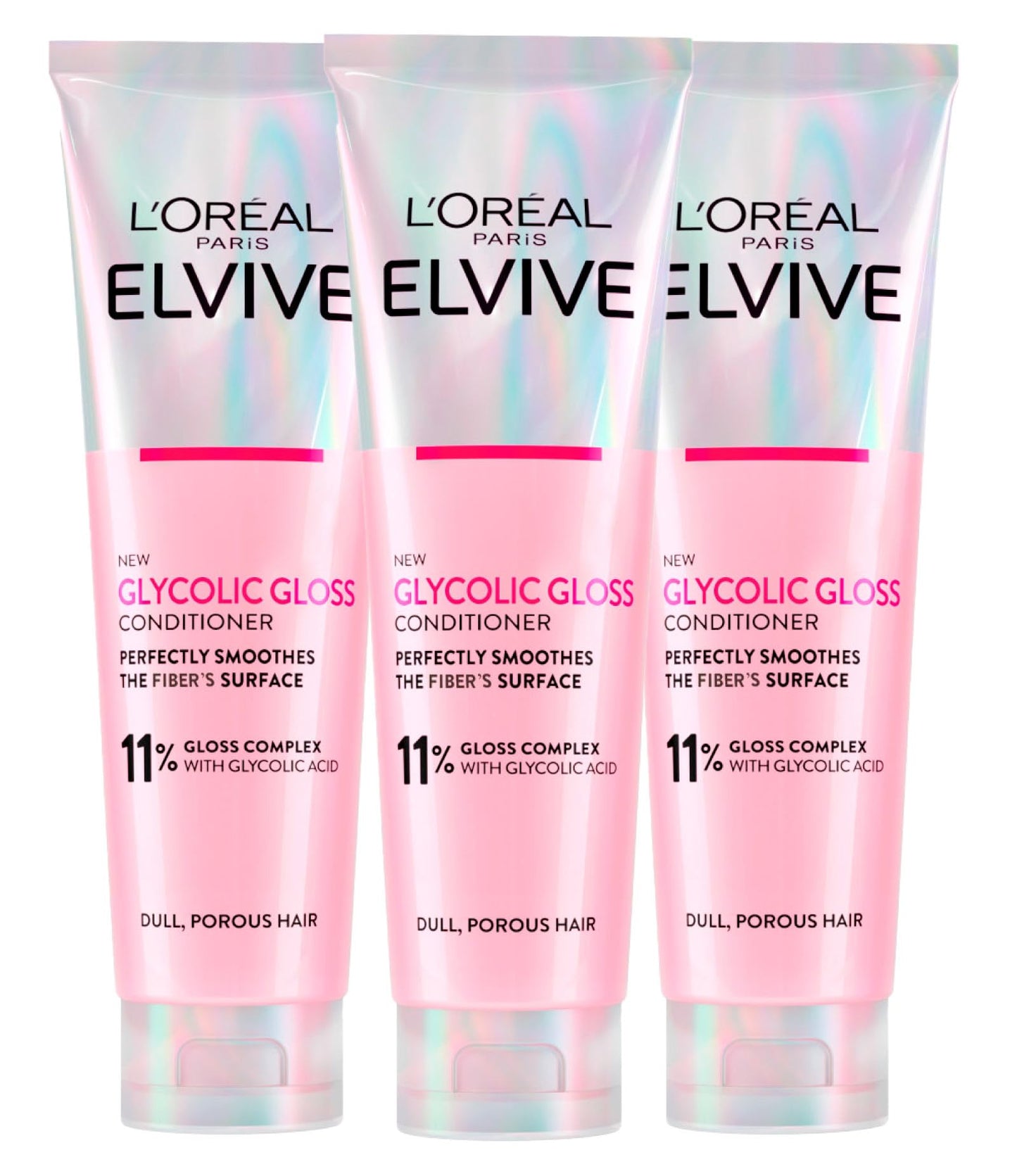 L'Oréal Paris Elvive Kit para Cabelos Opacos e Porosos Brilho Intenso e Duradouro - 3 produtos