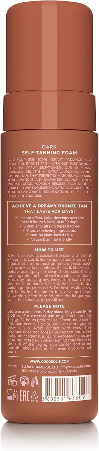 COCOSOLIS SOLIS Dark Loção autobronzeadora para rosto e corpo (200 ml)