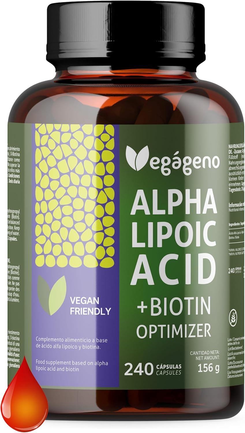 Ácido Alfa Lipoico 600mg - 240 Cápsulas Veganas