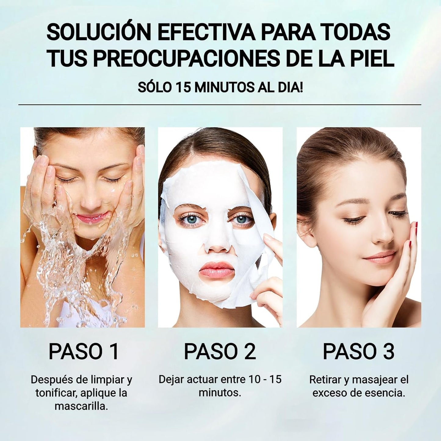 KORAL Mascara Facial de Acido Salicilico (10 ud x 25ml) com Acido Azelaico - Unisexo