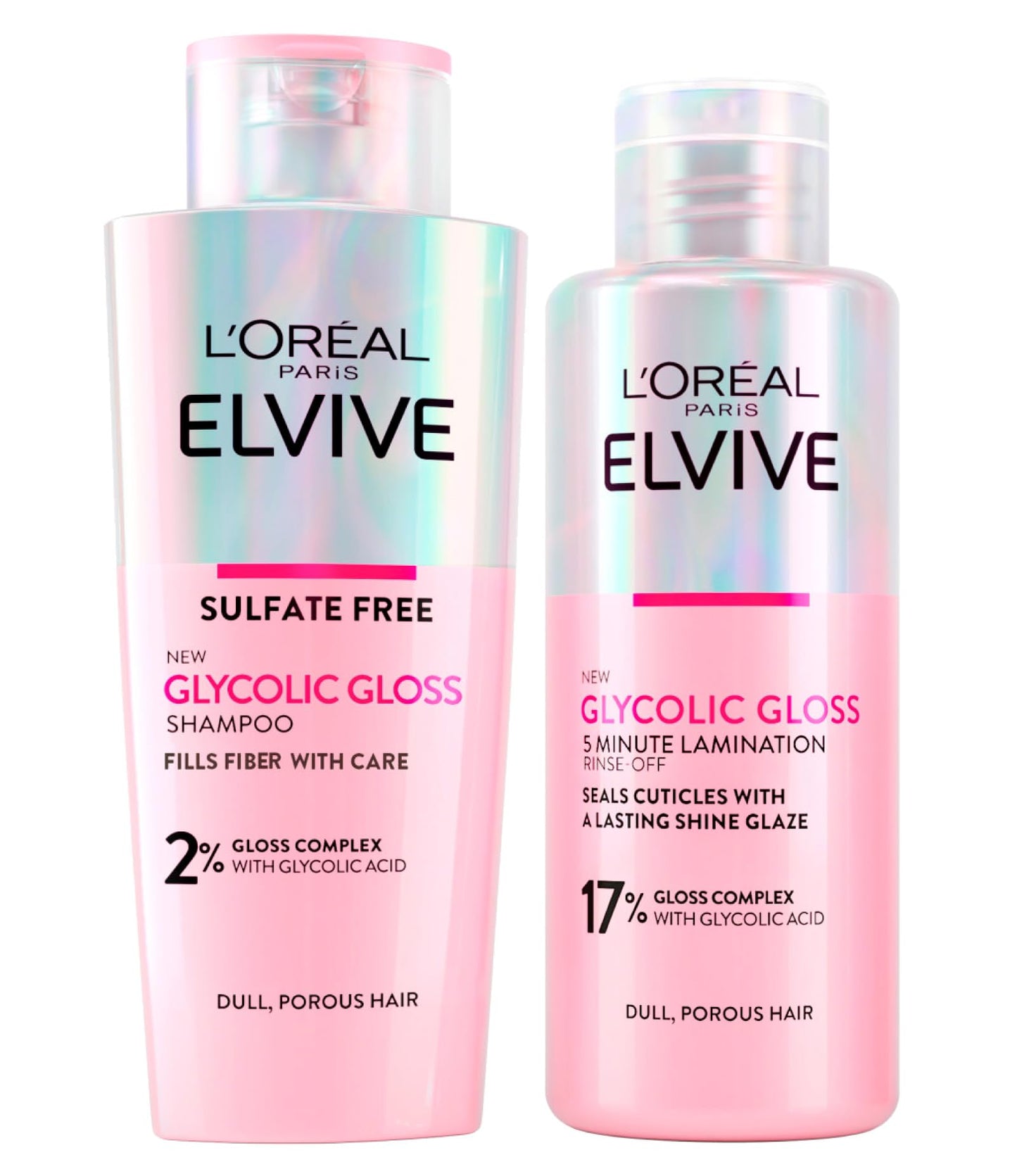 L'Oréal Paris Elvive Kit para Cabelos Opacos e Porosos Brilho Intenso e Duradouro - 3 produtos