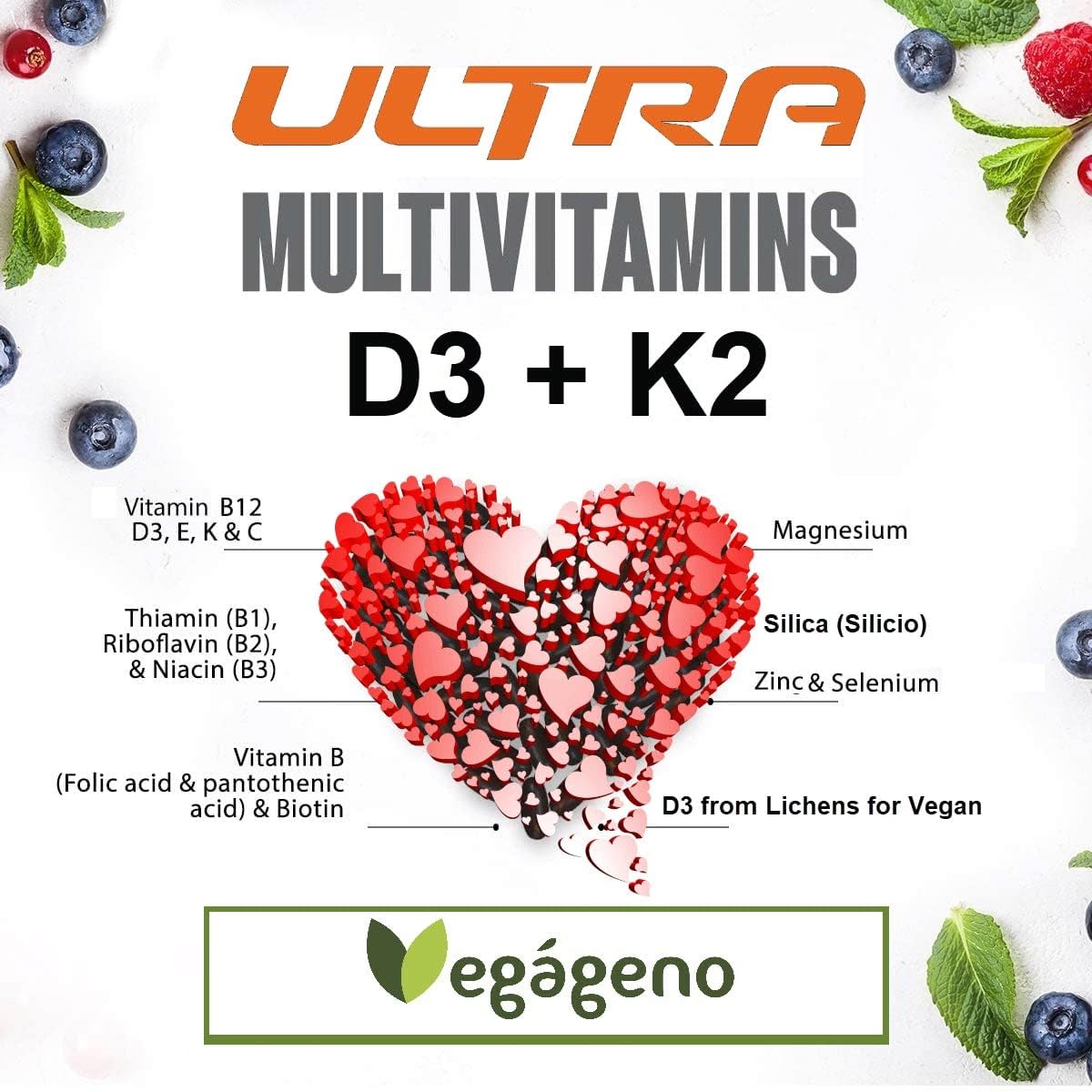 Vitamina D3 e K2 Vegan 180 Cápsulas