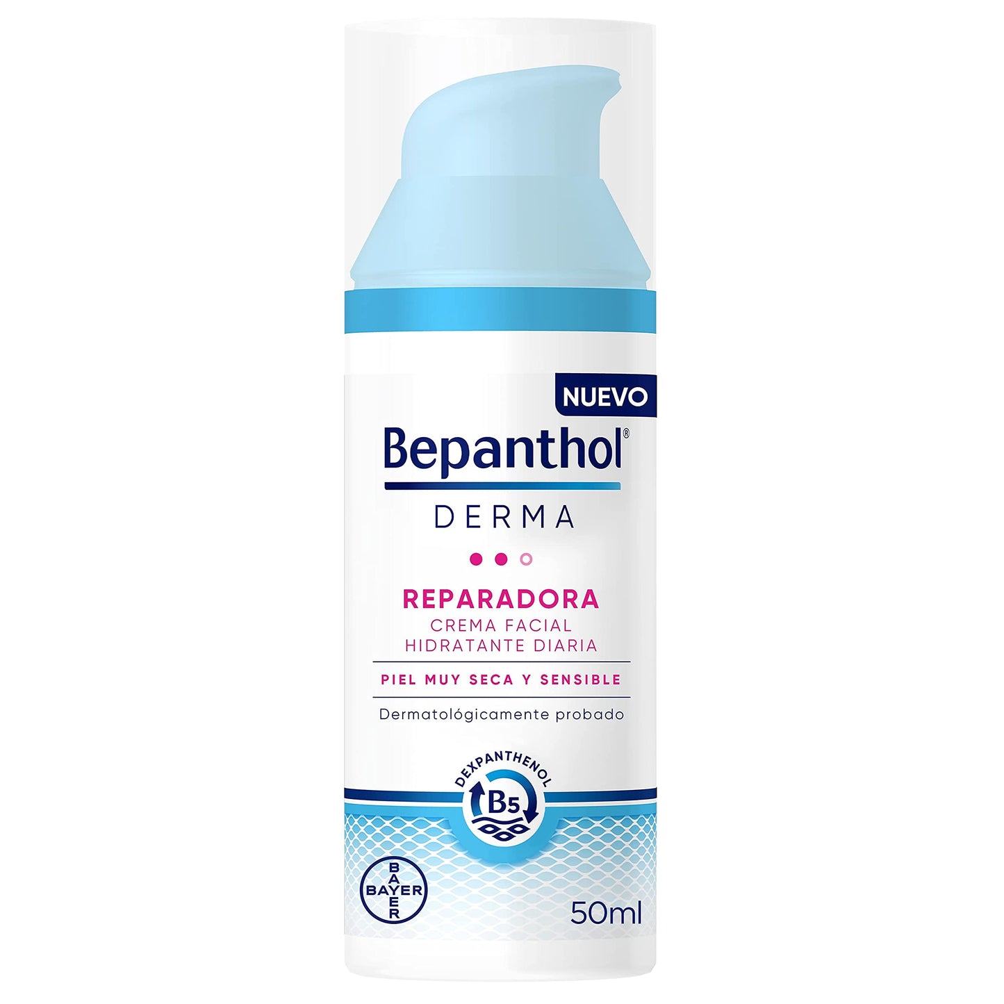 Bepanthol Derma Repair Creme Hidratante Facial Diurno, Peeling Muito Seco e Sensível, 50 Mililitros