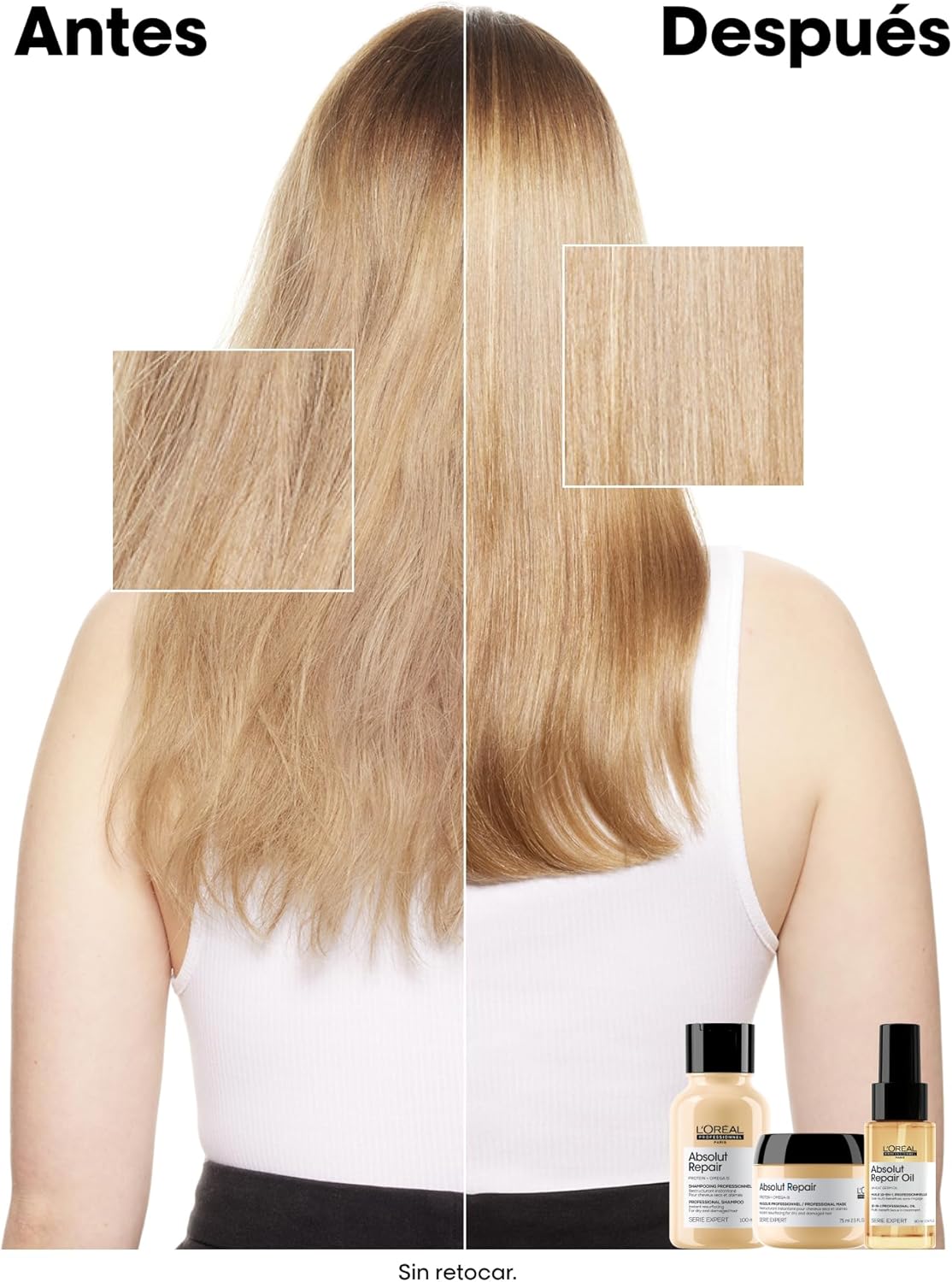 L'Oréal Professionnel óleo nutritivo Leave-In para cabelos secos e danificados, para reestruturação imediata, Absolut Repair 10 em 1, 30 ml