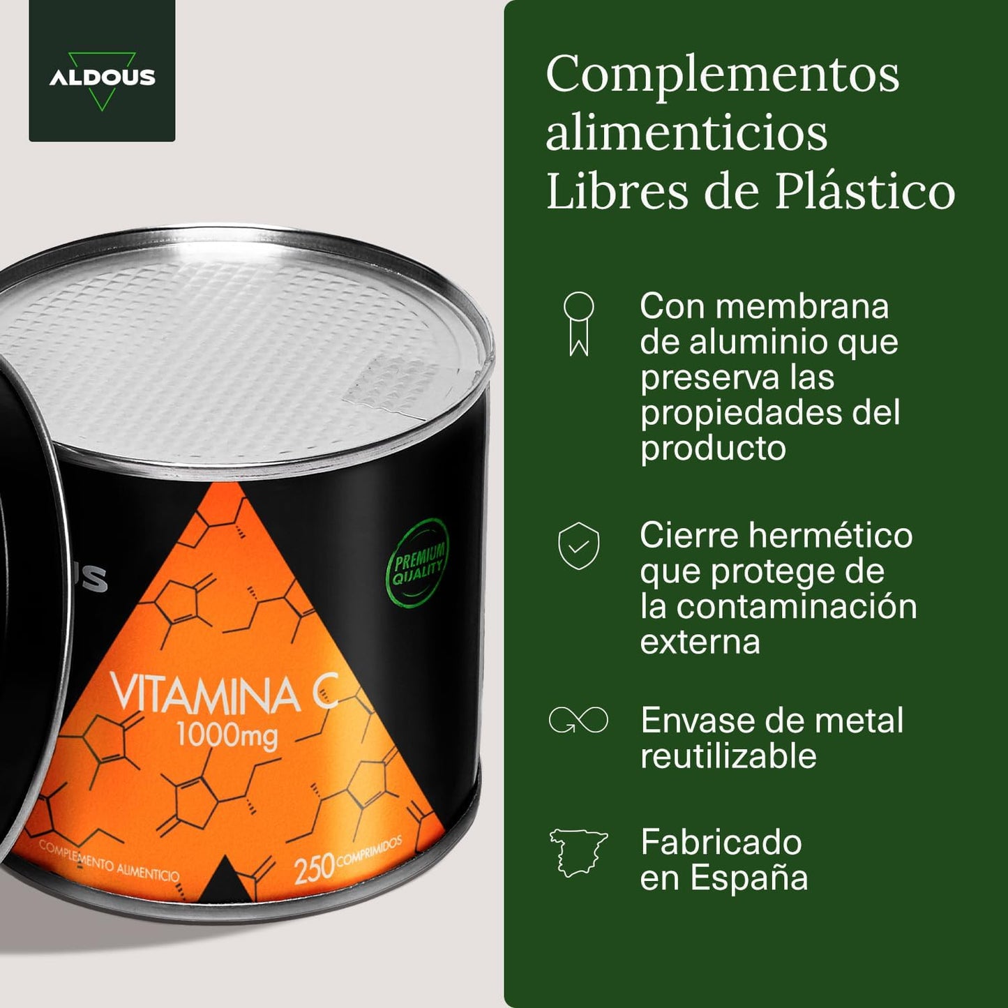 Vitamina C 1000 mg Comprimidos - 250 Unidades