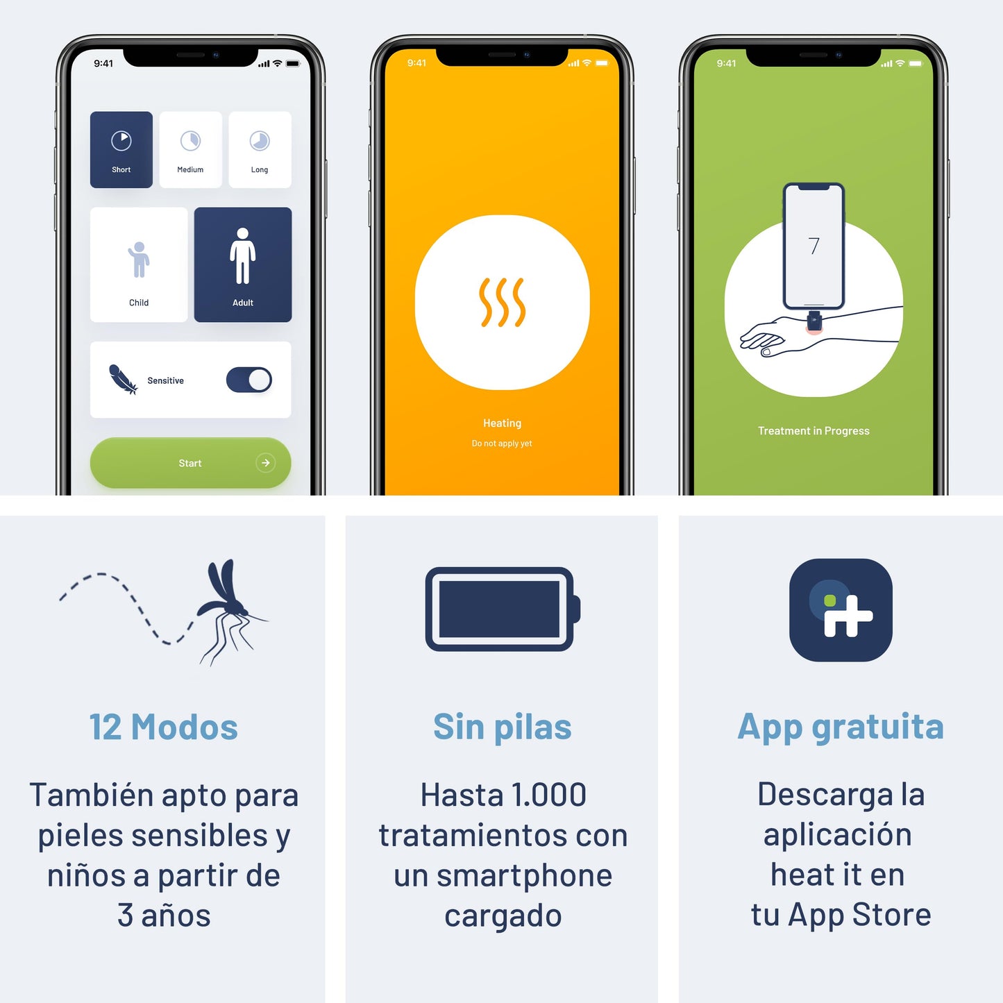 Heat It! - Dispositivo anti-picadas de insetos com seu smartphone - Alívio da coceira e dor sem produtos químicos com calor concentrado - para Android e iPhone 15/16 (USB-C)
