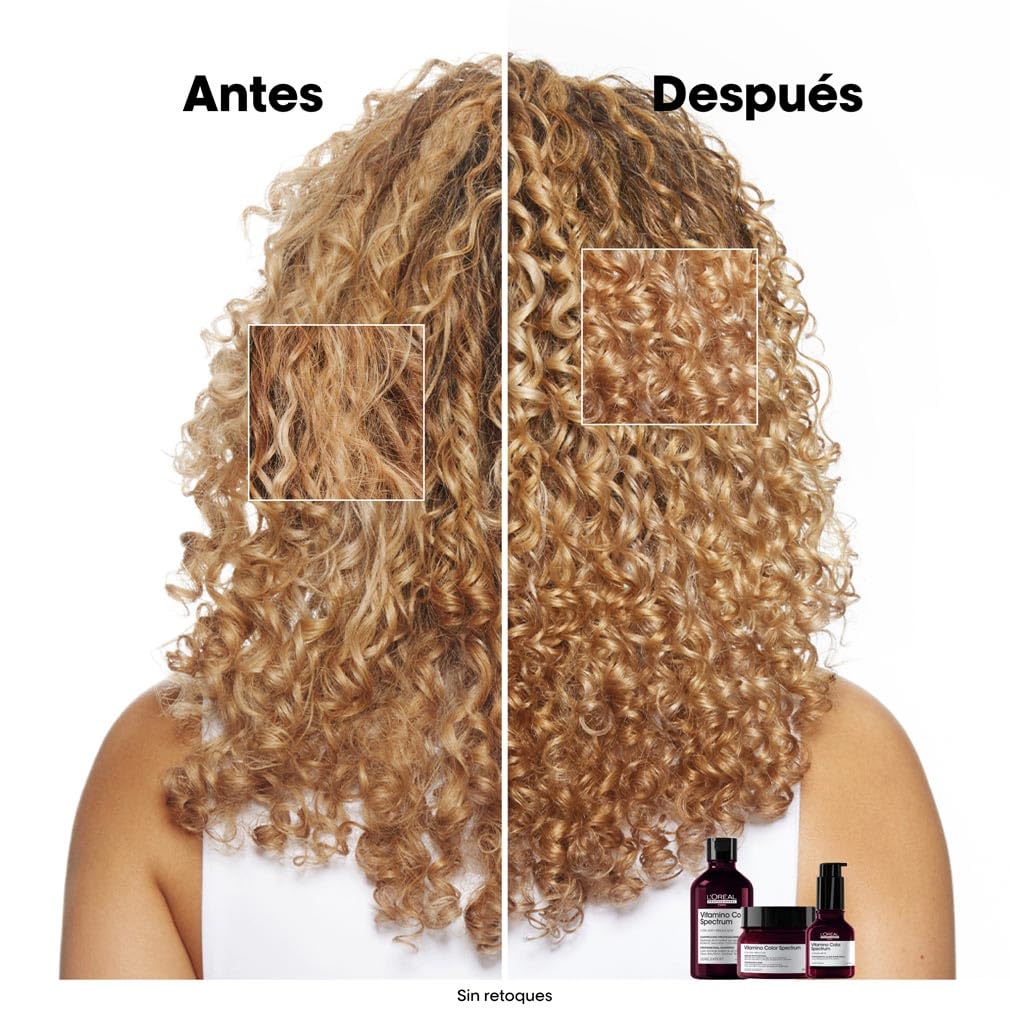 L'Oréal Professionnel, Máscara Hidratante Profissional, Para Cabelos Coloridos, Fixa a Cor por Até 100 Dias, Ideal para Cabelos Médios ou Grossos, Vitamin Color Spectrum, Série Expert, 250ml