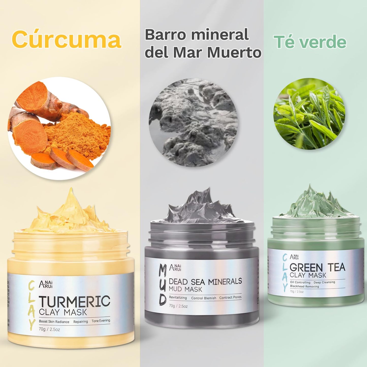 ANAiRUi Máscaras faciais purificantes para remover cravos e manchas