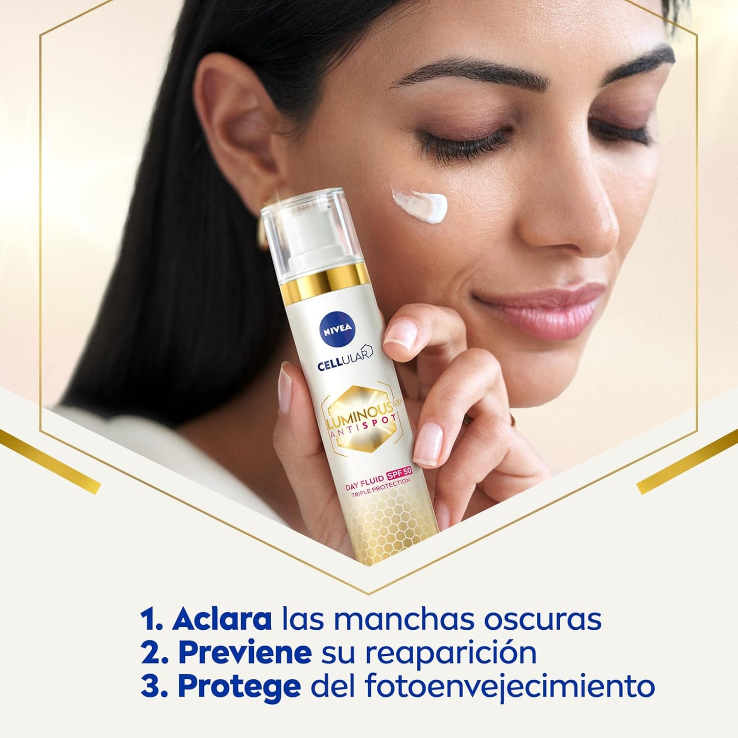 Pacote de presente NIVEA antimancha com creme dia, noite, soro, contorno de olhos e creme para mãos, ideal para cuidados da pele