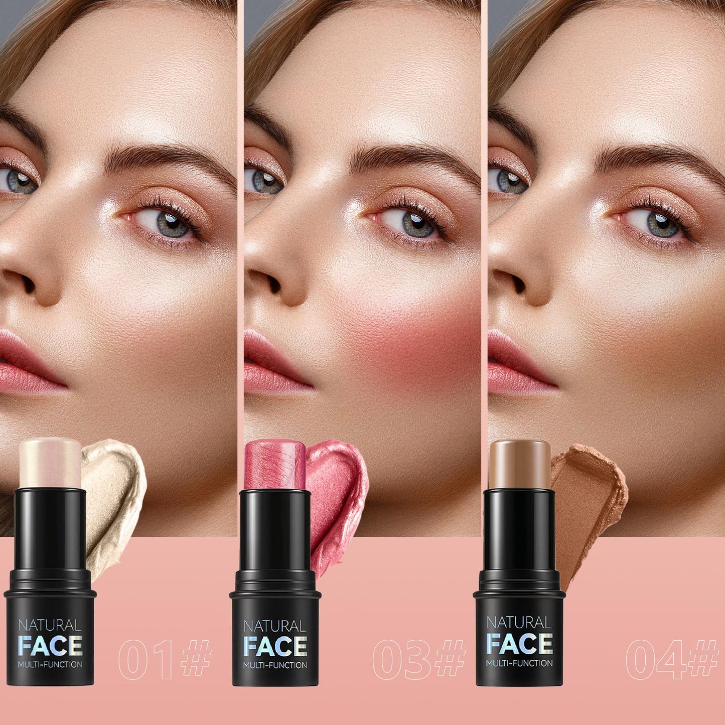 Contorno Facial Stick 3 Peças - Terra de Estrelas