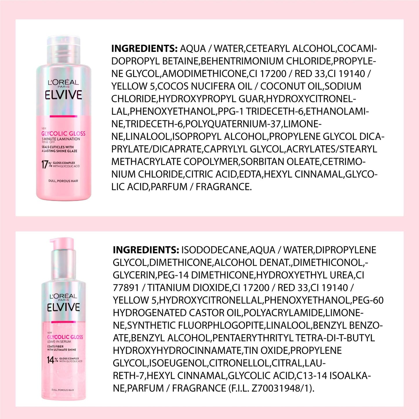 L'Oréal Paris Elvive Kit para Cabelos Opacos e Porosos Brilho Intenso e Duradouro - 3 produtos