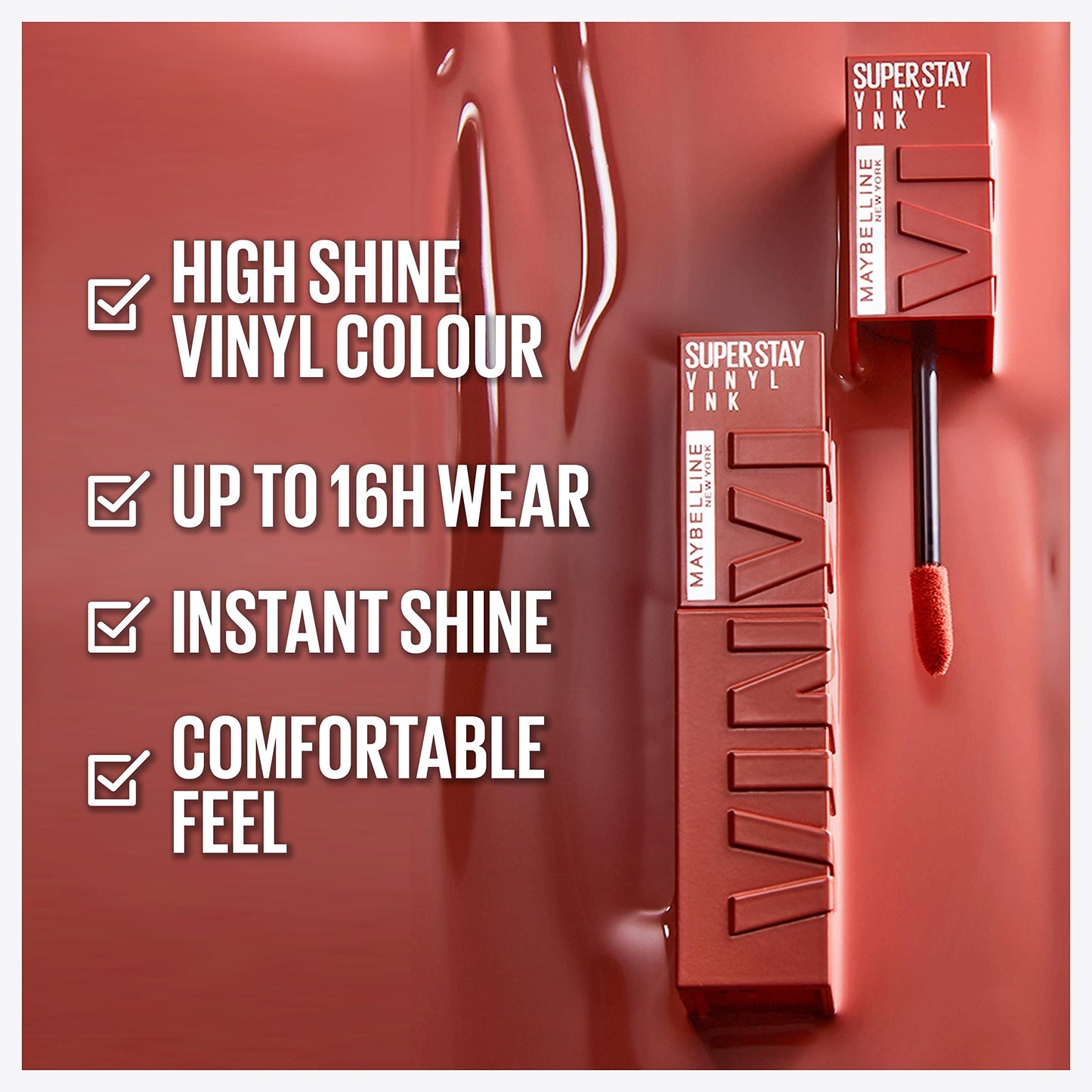 Batom Efeito Vinil Maybelline - Super Stay Vinyl Ink