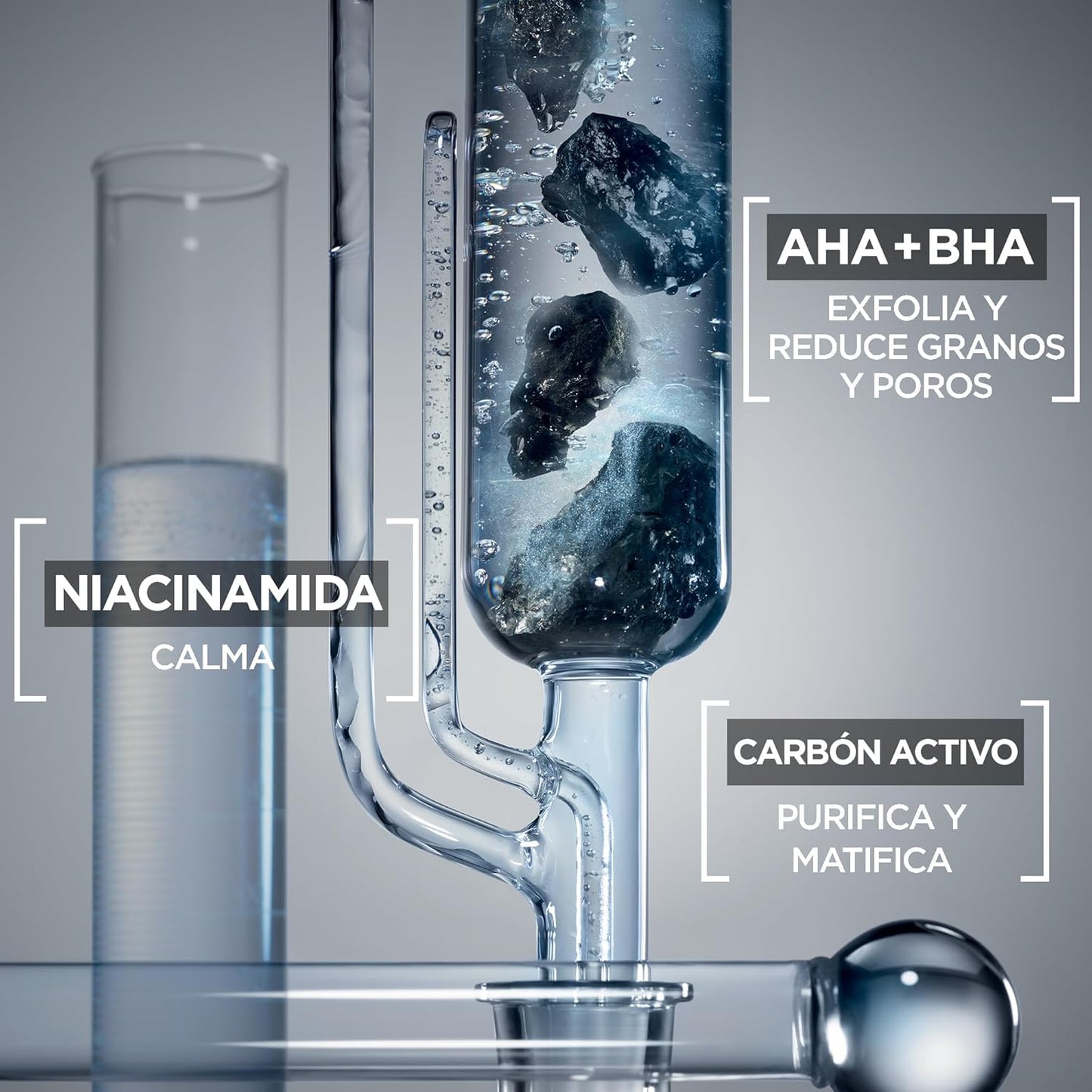 Sérum facial anti-imperfeições Garnier com AHA BHA e carvão ativo em frasco de 30ml