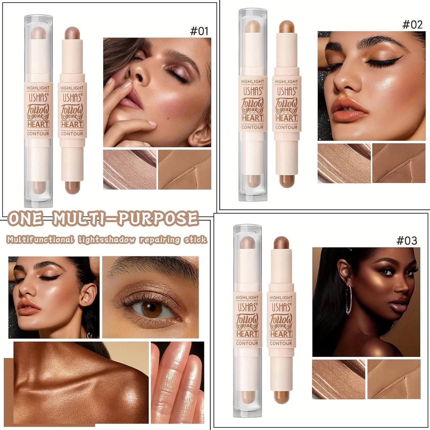 Kit de Contorno e Iluminador Usha | Terra de Estrelas