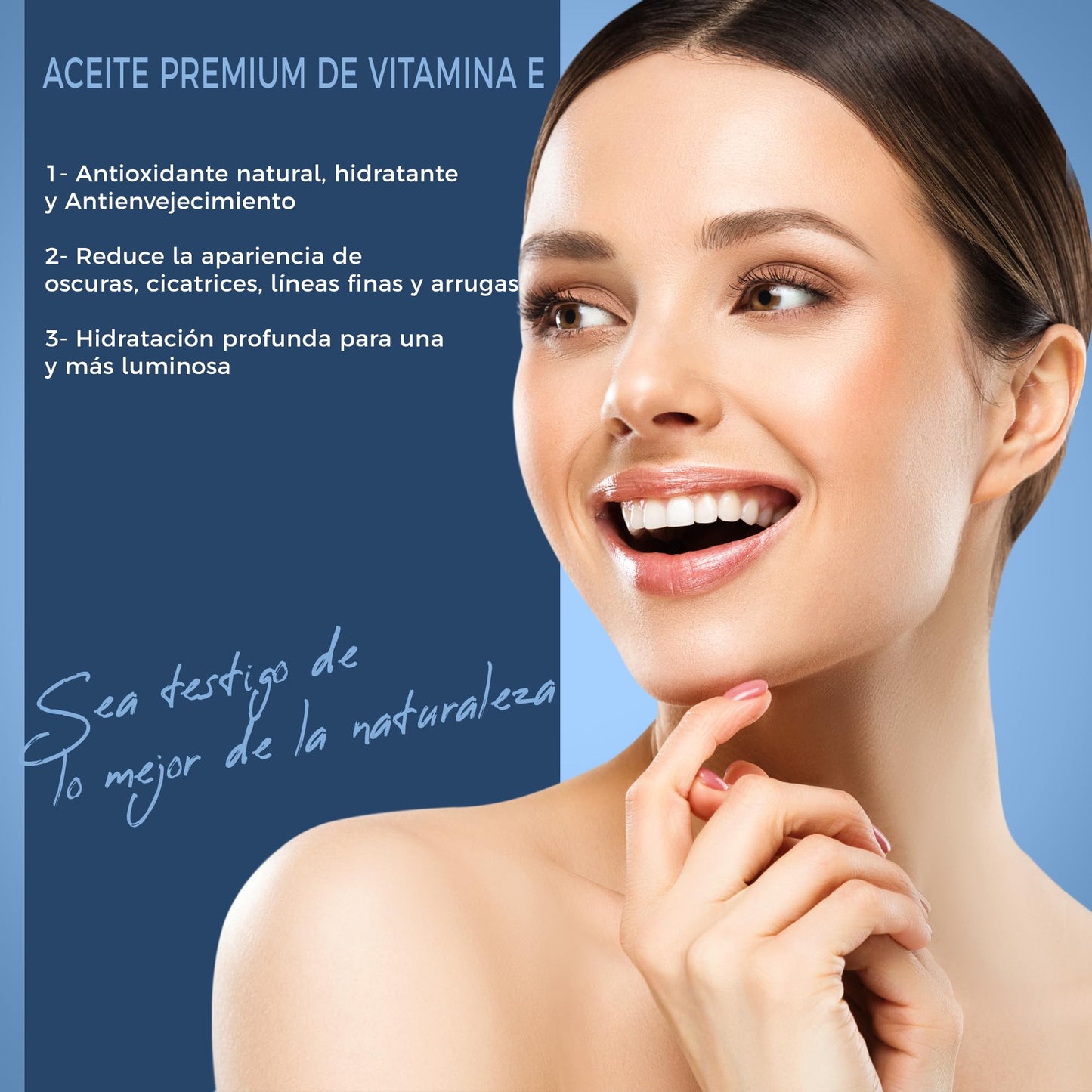 Vitamina E 100% Natural Cuidado faciais e cabelo